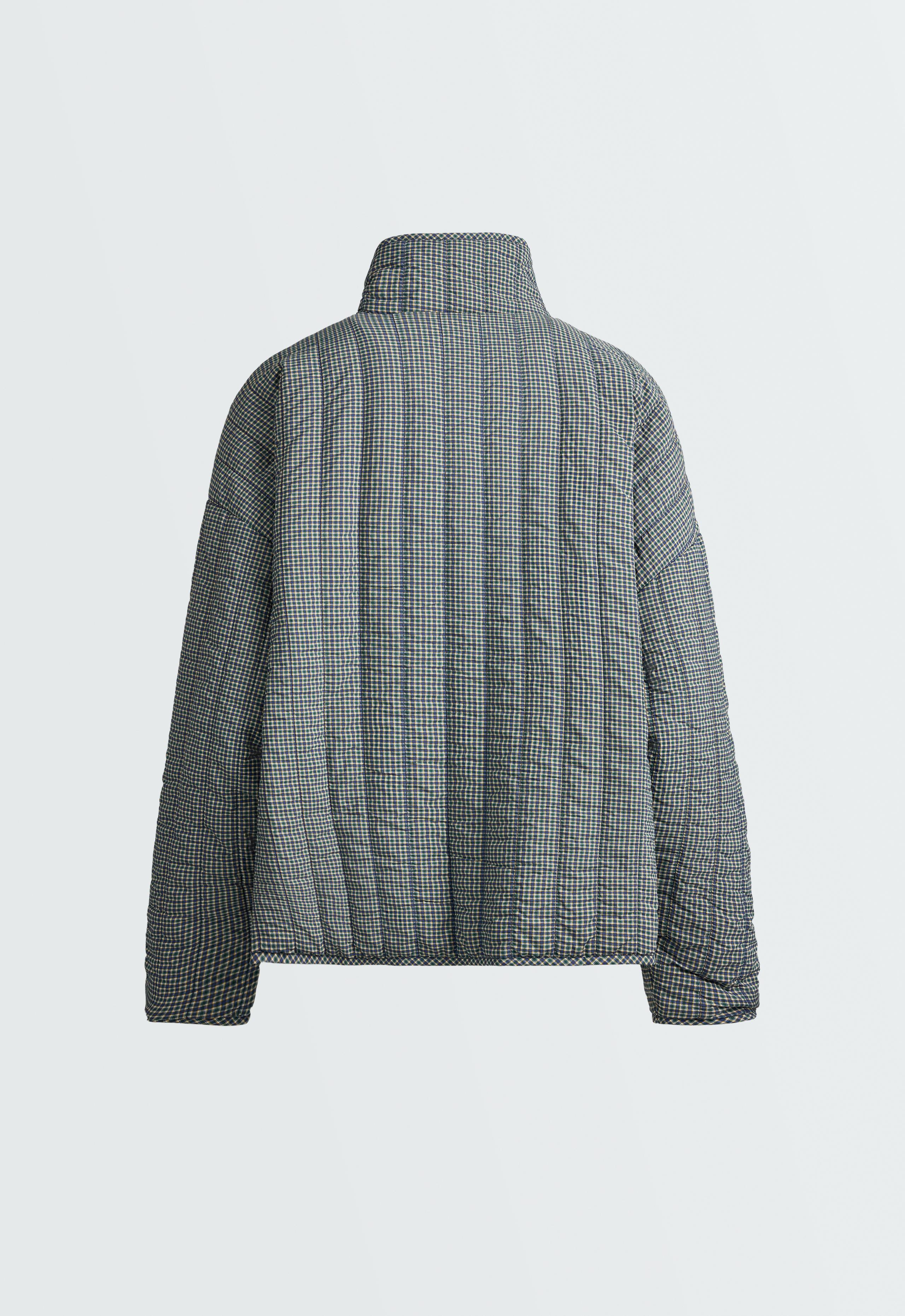 Check midi padded jacket - BRIGHT LAVENDER