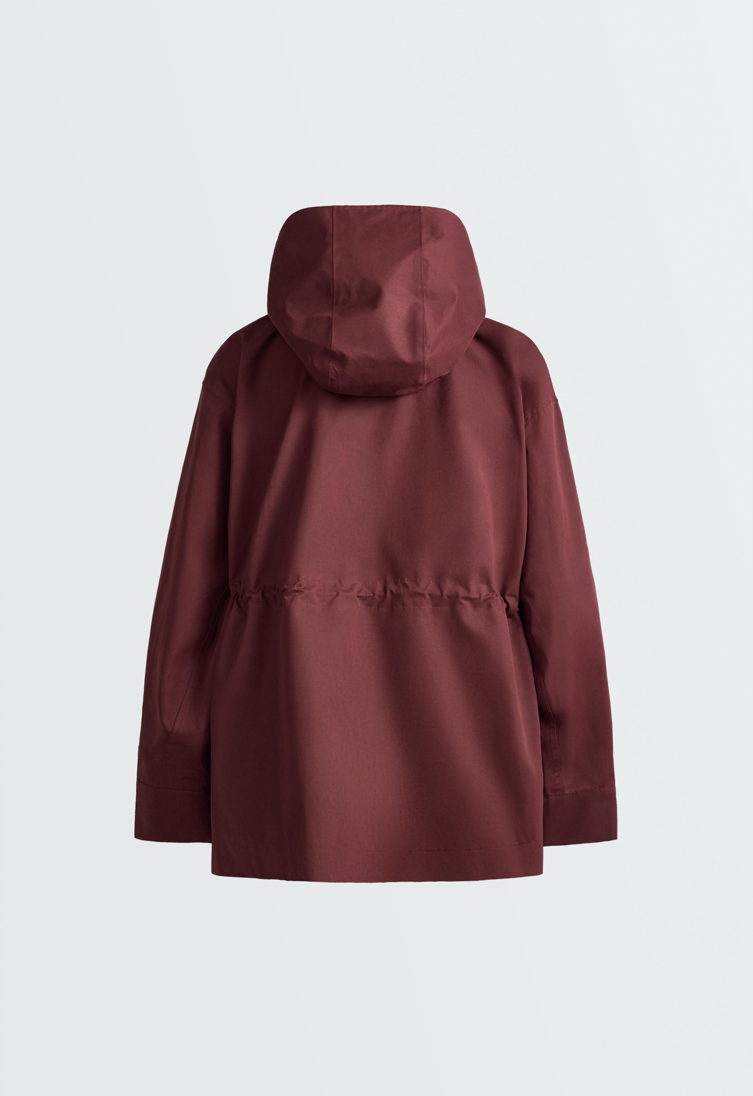 A-line cotton 10k waterproof jacket - MAROON