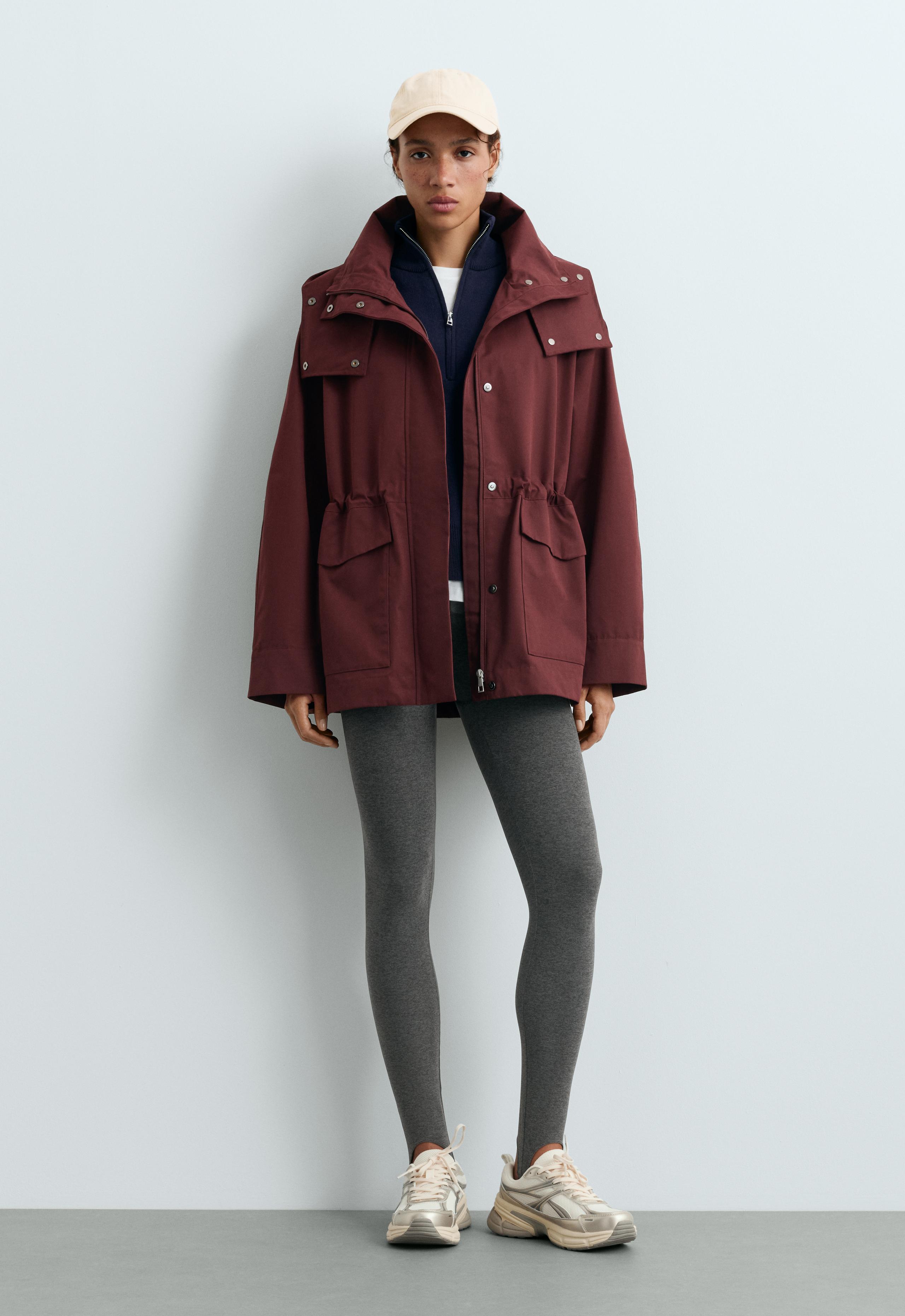 A-line 10k waterproof cotton jacket - MAROON