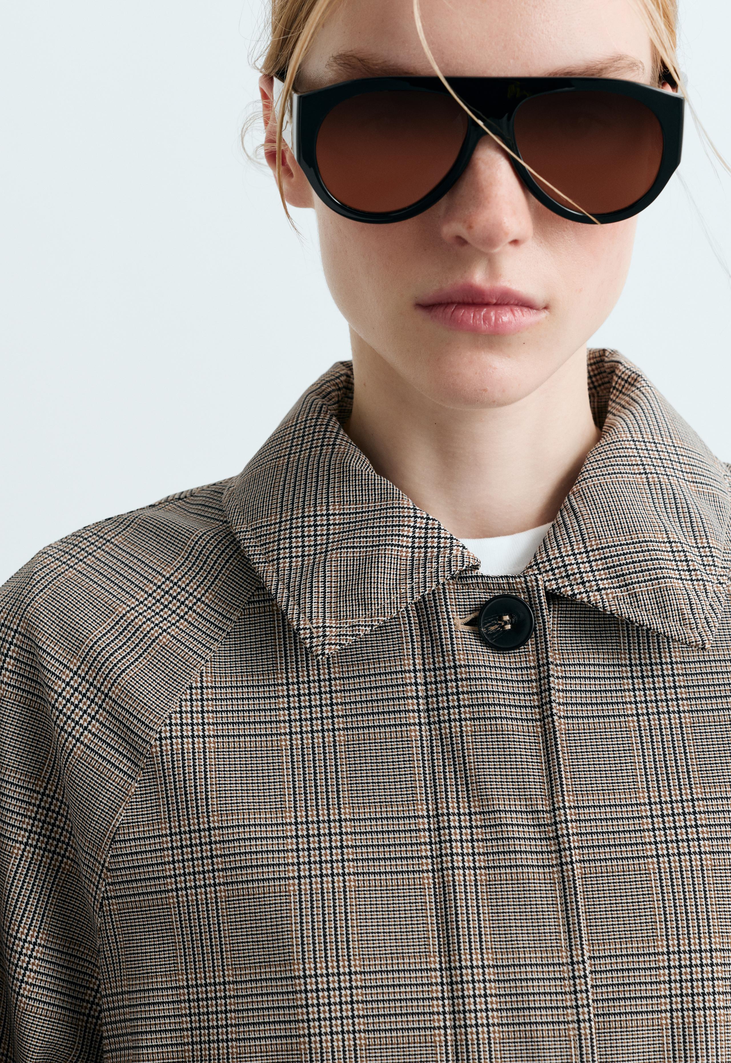 Long extra lightweight 10k check waterproof jacket - CAMEL