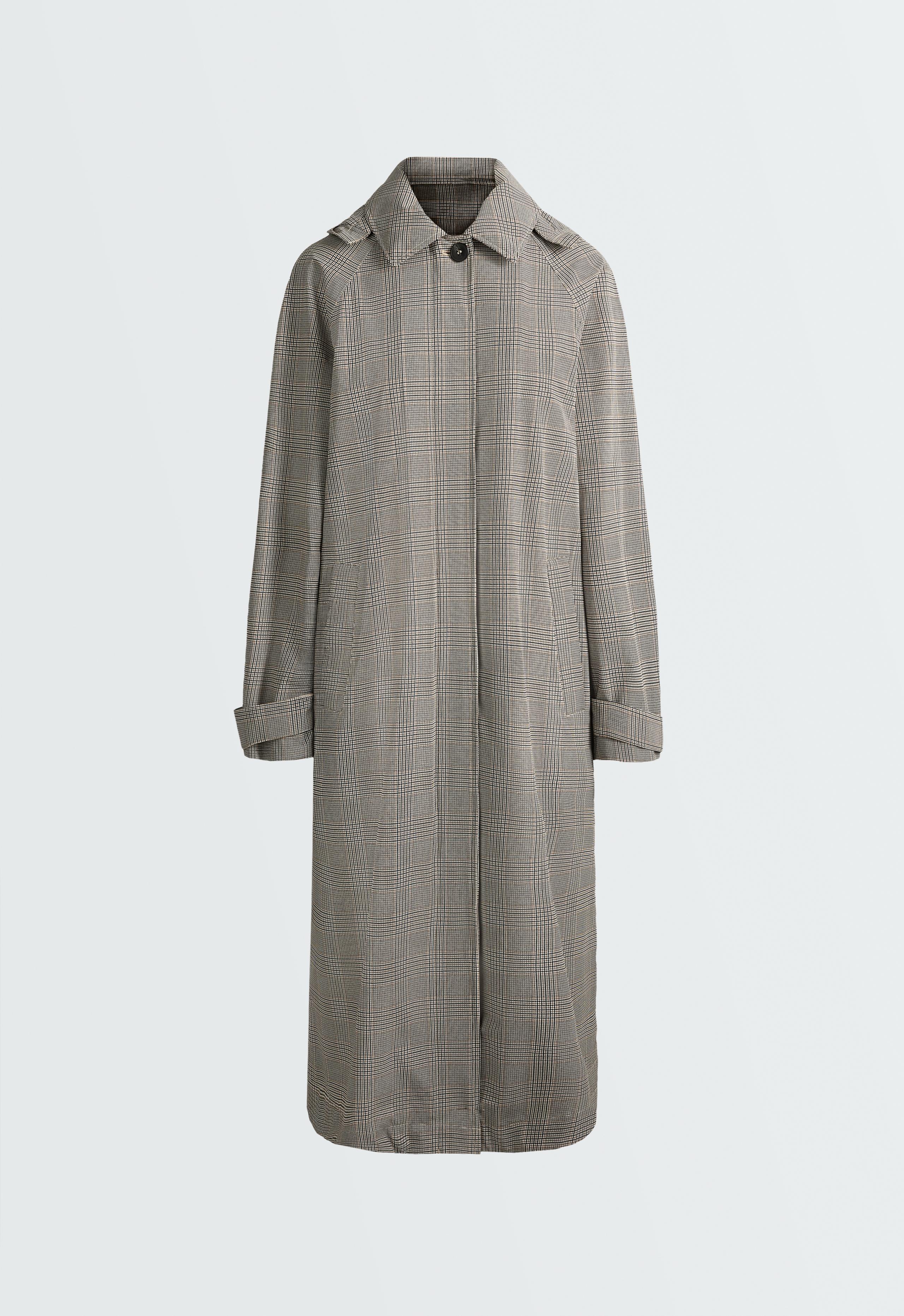Long extra lightweight 10k check waterproof jacket - CAMEL