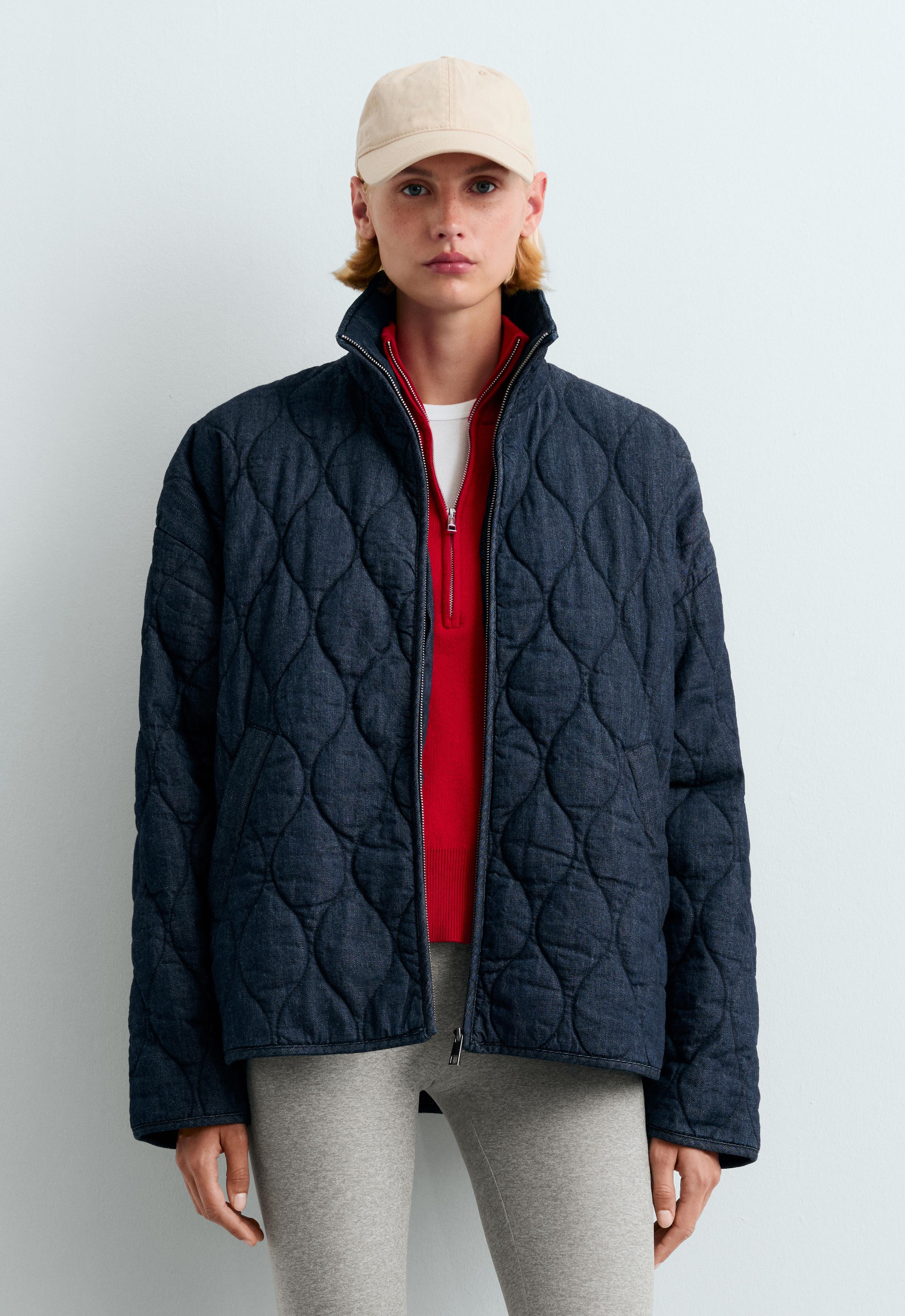 FELLEX® AEROGEL padded boxy denim-effect jacket - MID DENIM