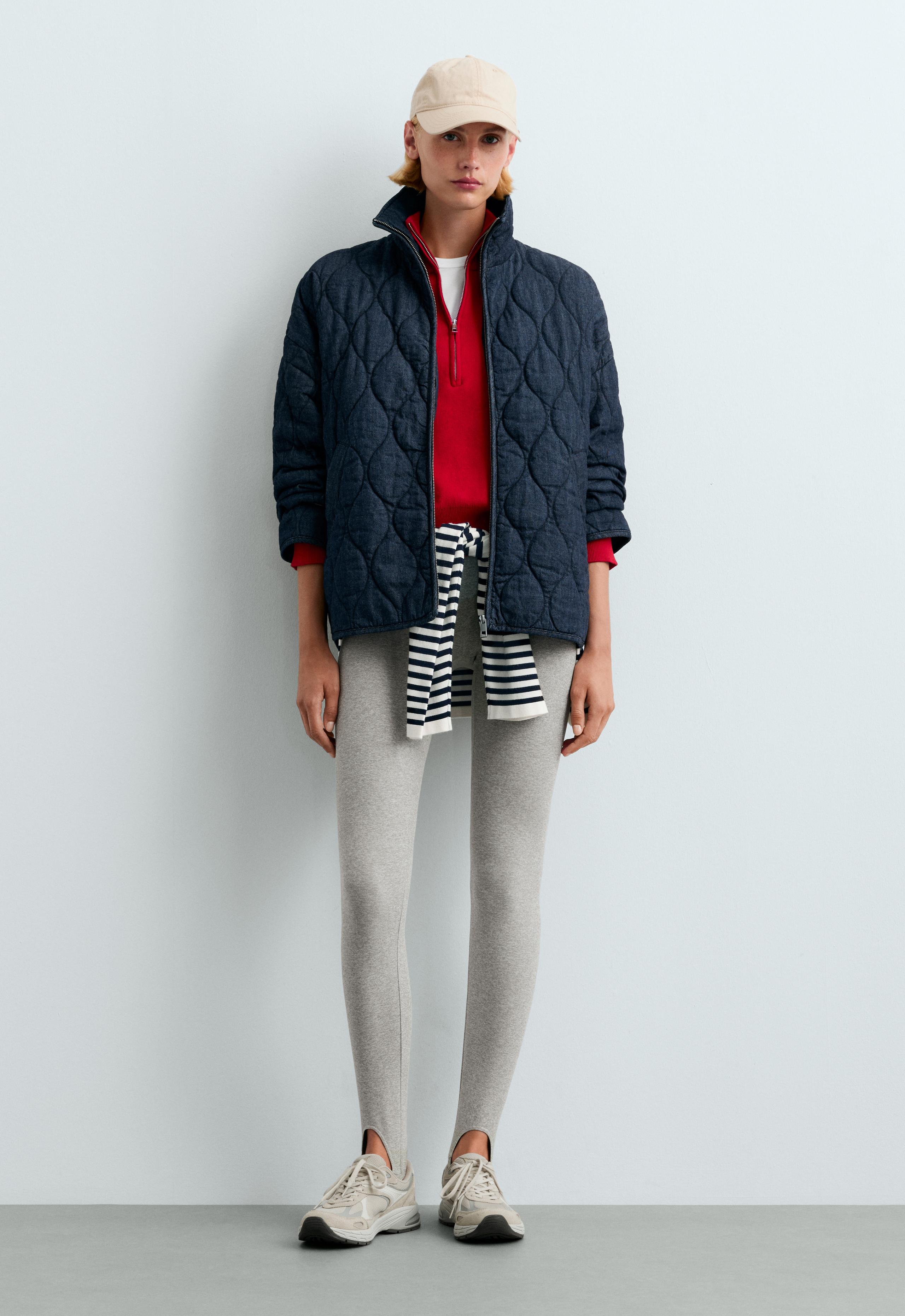 FELLEX® AEROGEL padded boxy denim-effect jacket - MID DENIM