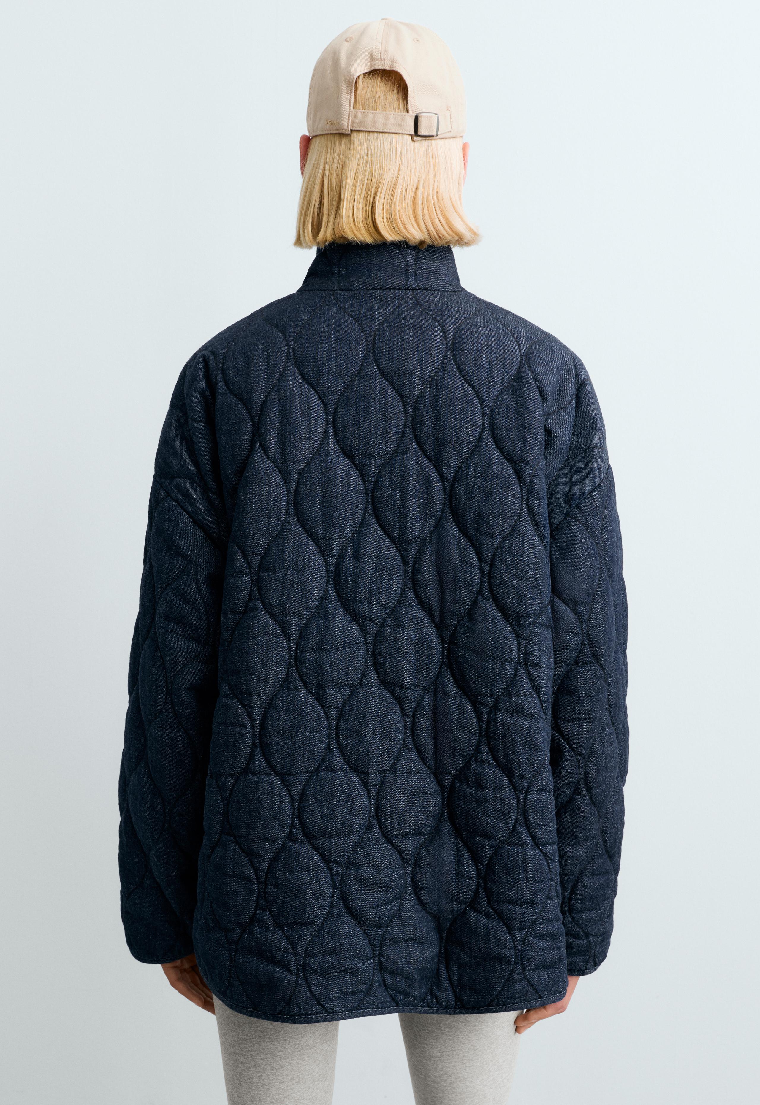 FELLEX® AEROGEL padded boxy denim-effect jacket - MID DENIM