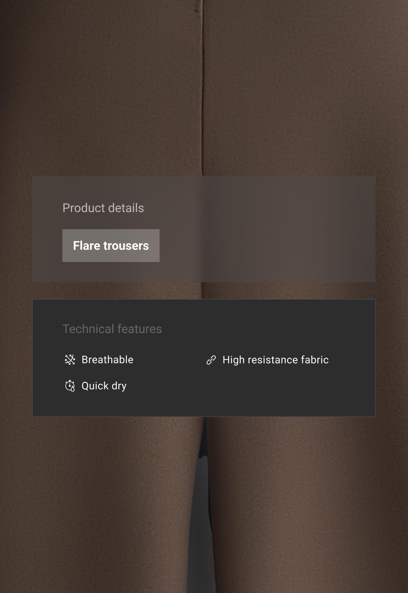 High-rise neoprene-effect flare trousers - BROWN