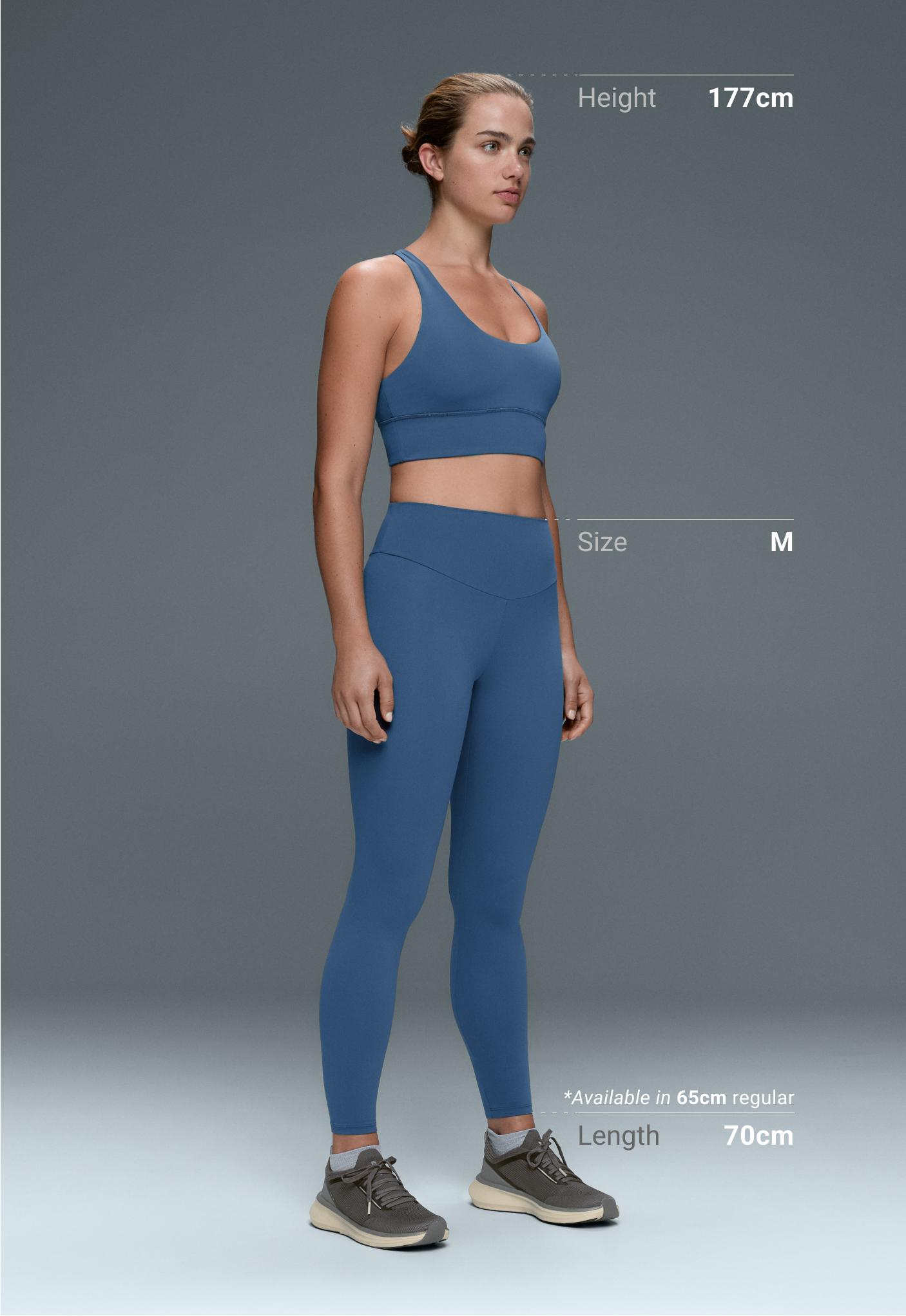 Comfortlux high-waisted ankle-length leggings - MID GREY-BLUE