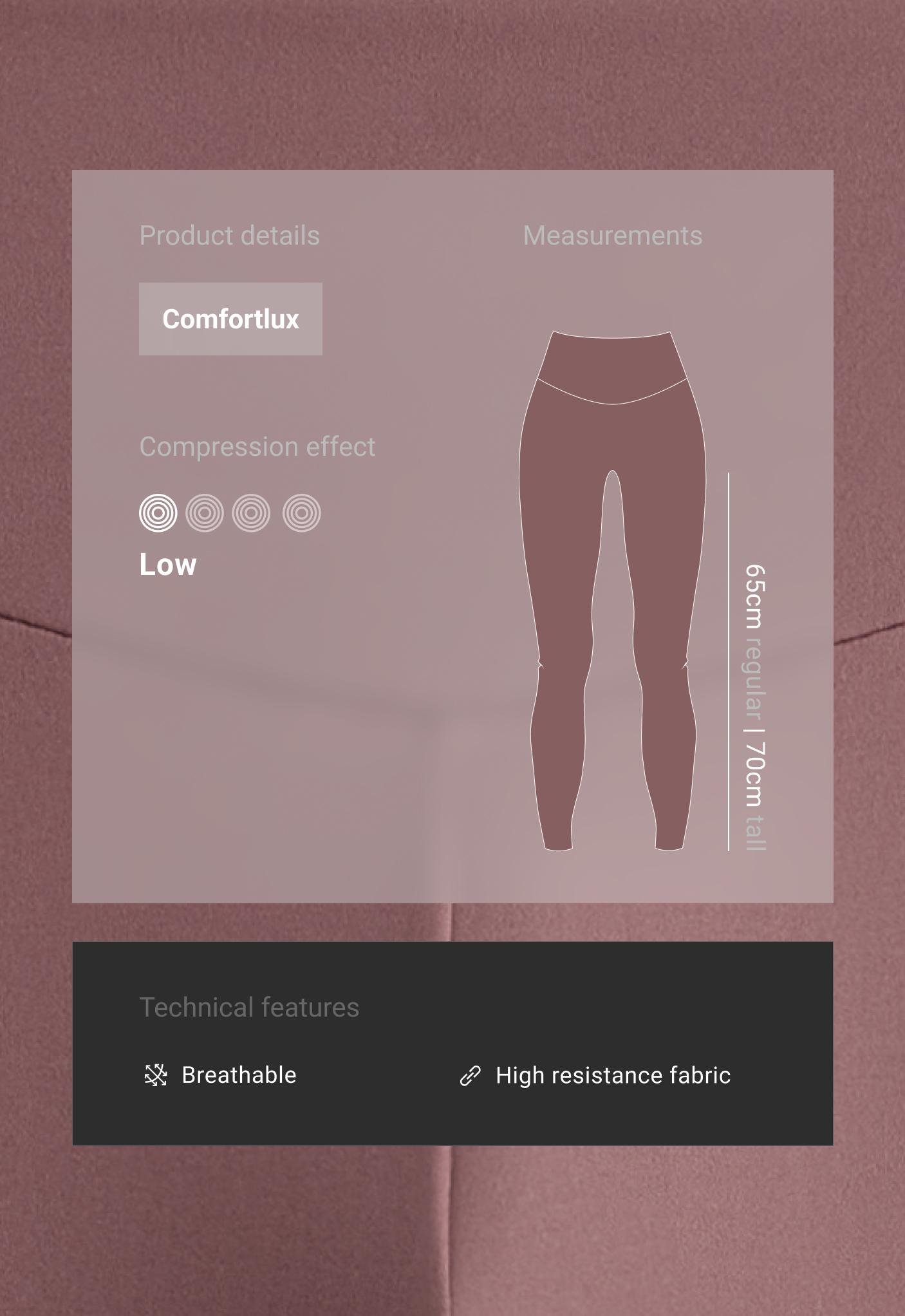 Comfortlux high-waisted ankle-length leggings - MAUVE