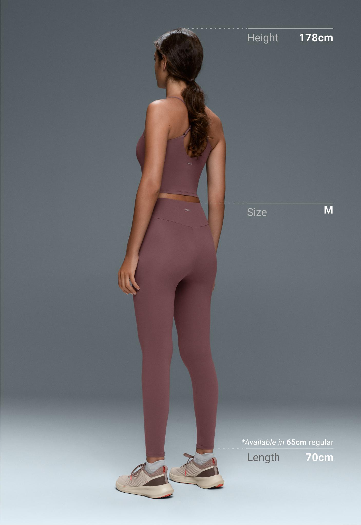 Comfortlux high-waisted ankle-length leggings - MAUVE