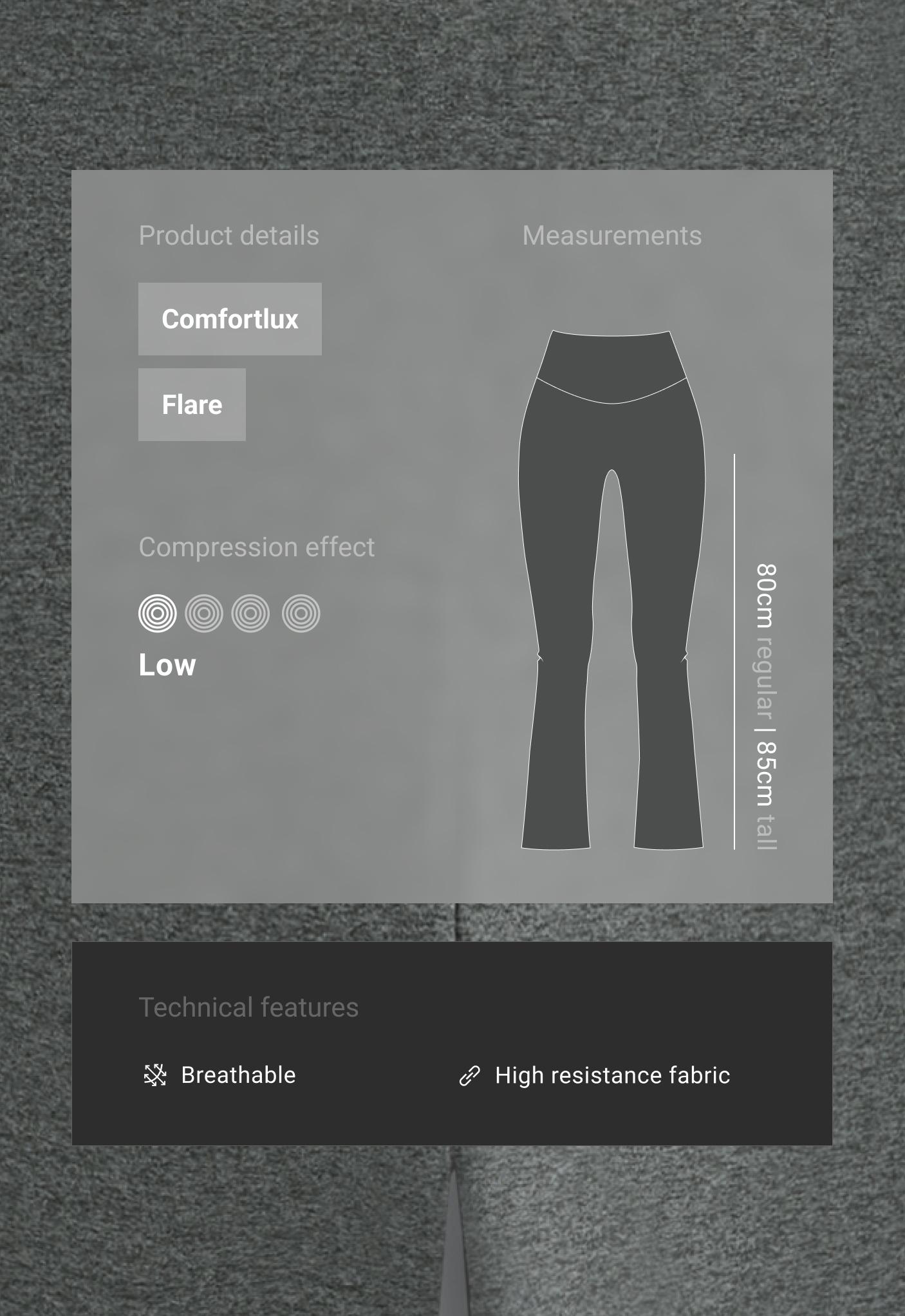 High-rise Comfortlux flare trousers - DARK GREY MELANGE