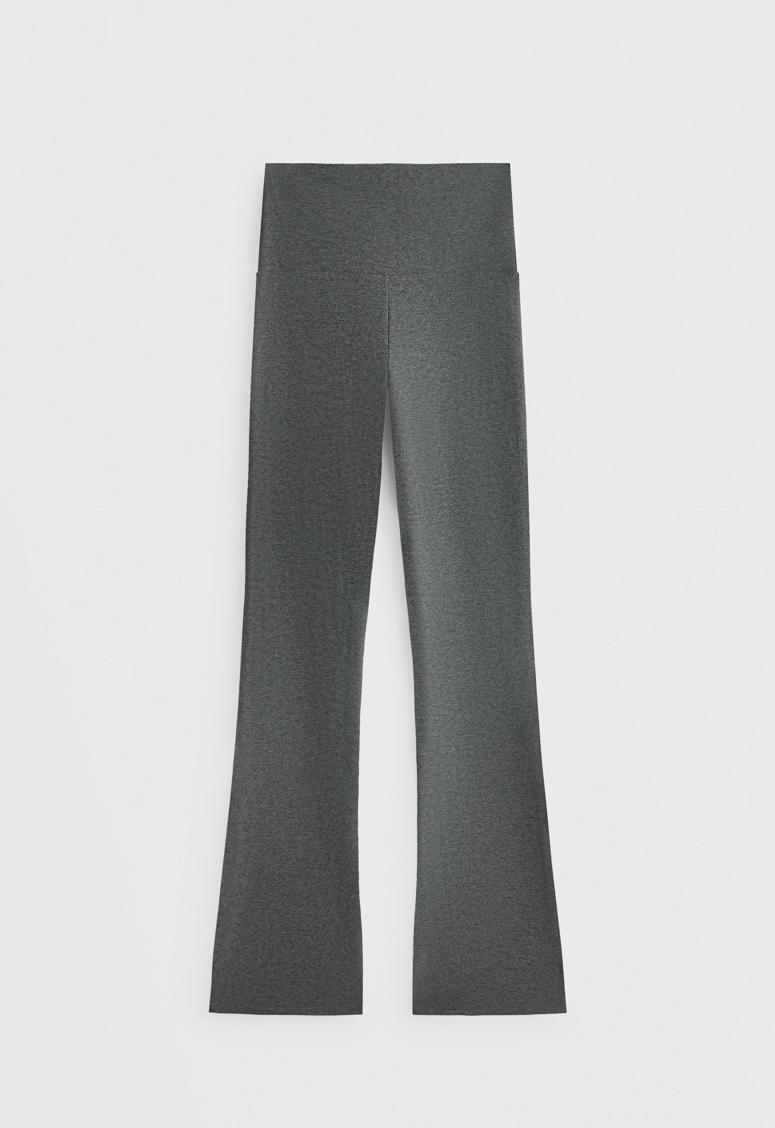 High-rise Comfortlux flare trousers - DARK GREY MELANGE