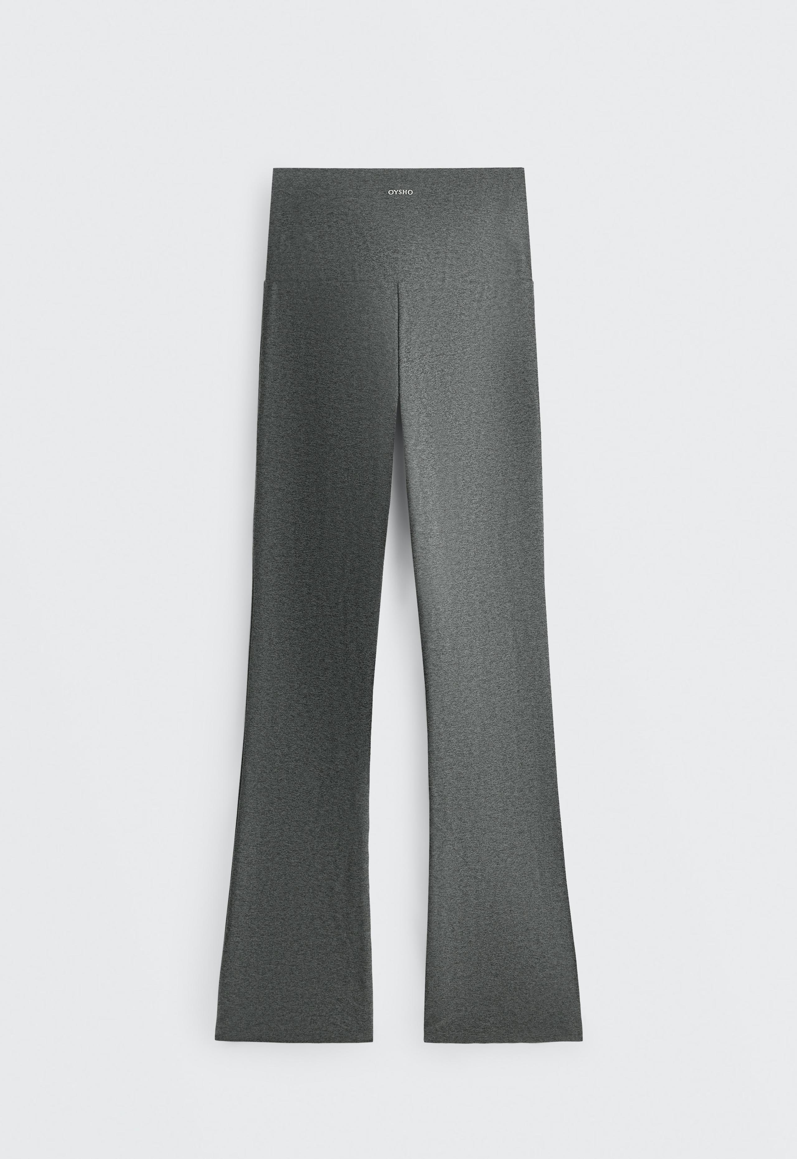 High-rise Comfortlux flare trousers - DARK GREY MELANGE
