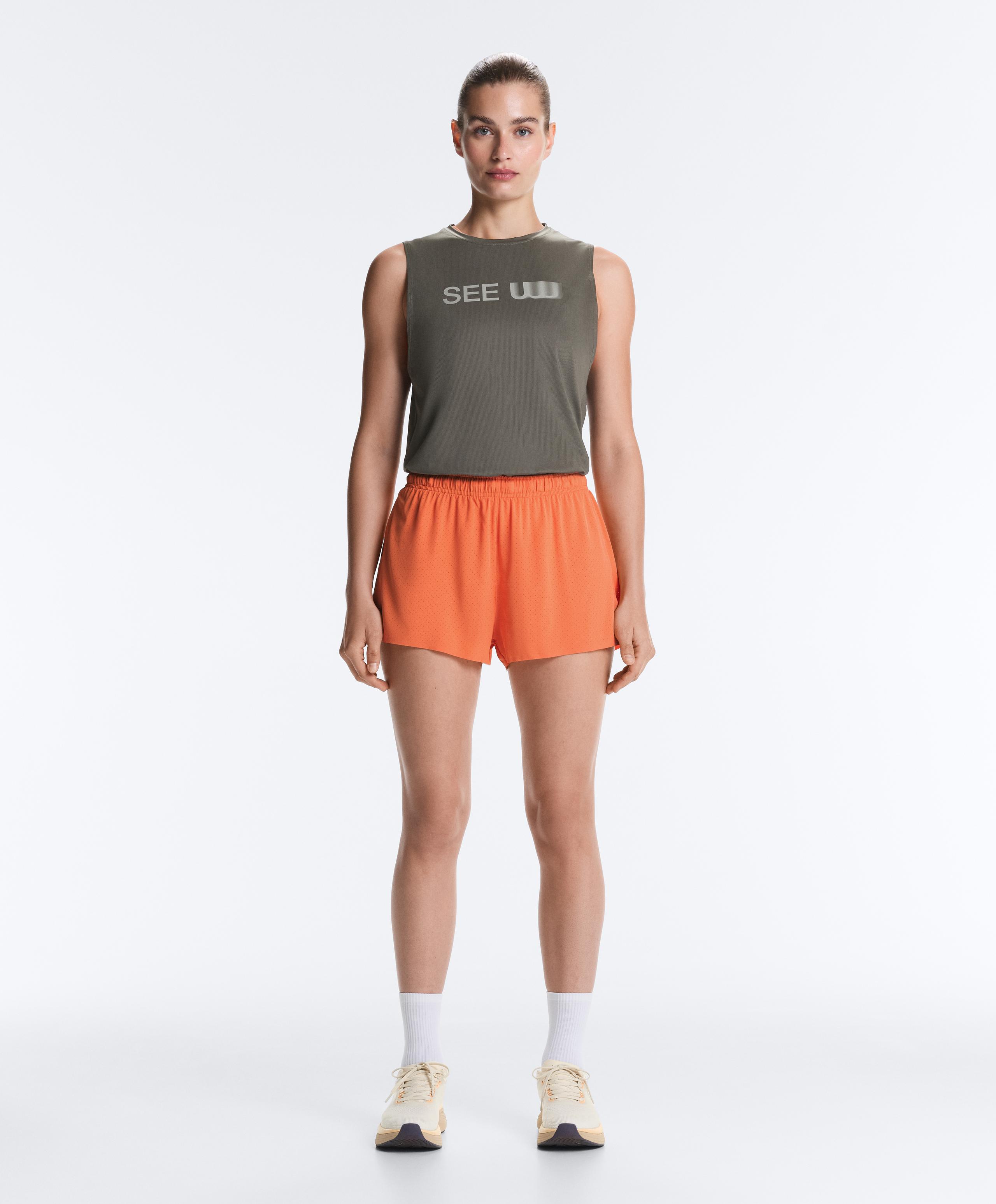 Technical Shorts Mid rise 7cm - WASHED ORANGE