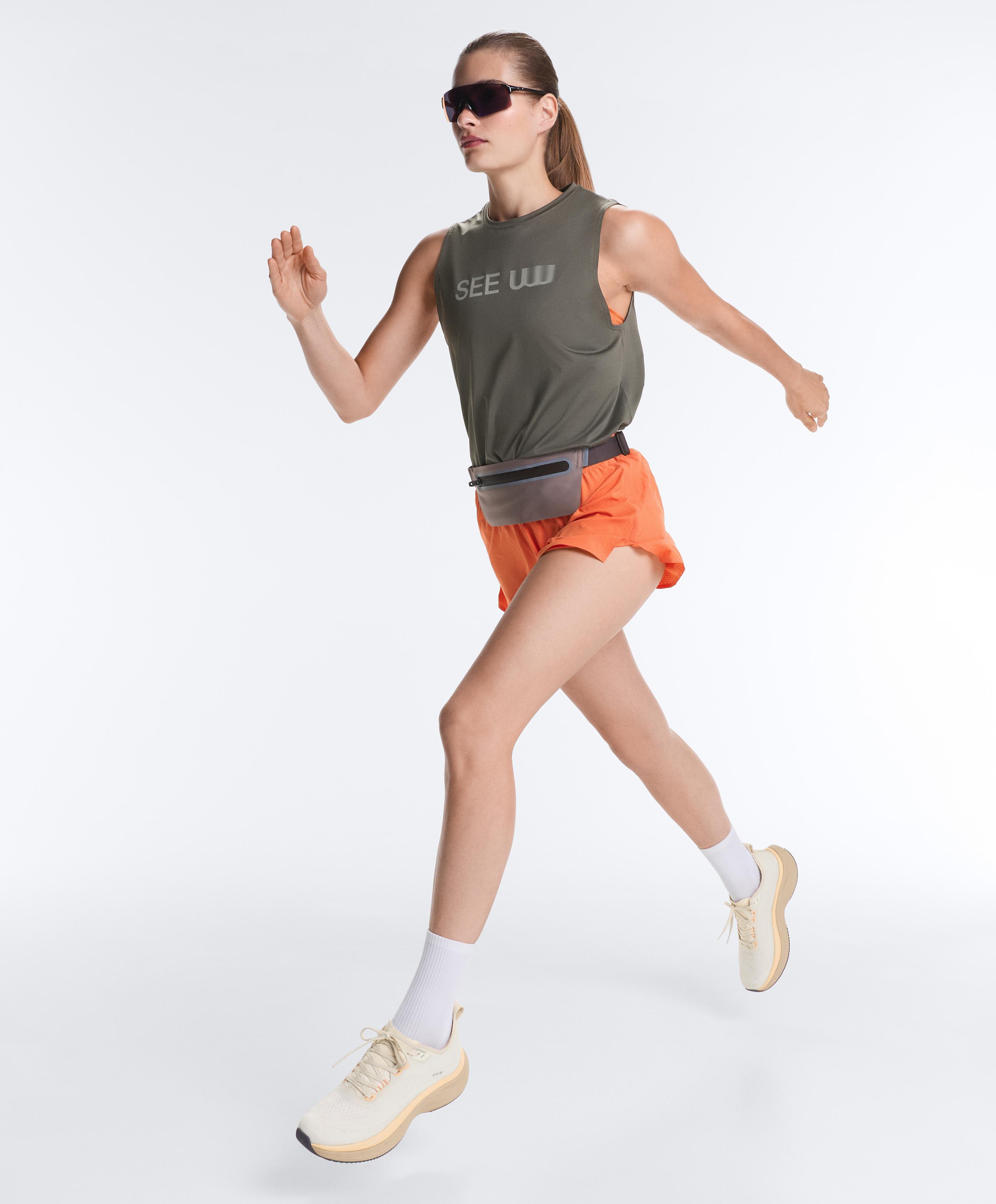 Technical Shorts Mid rise 7cm - WASHED ORANGE