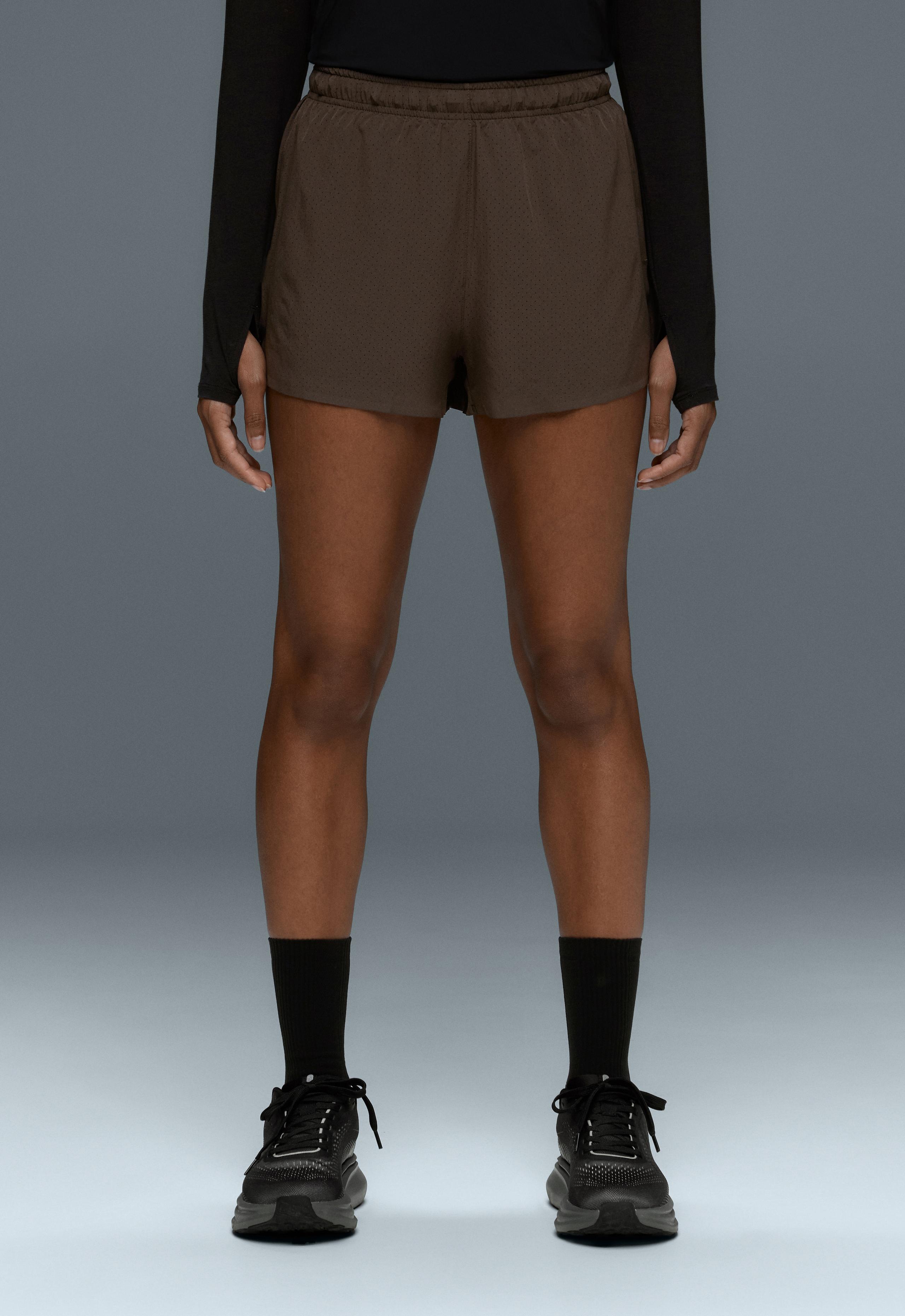 Technical Shorts Mid rise 7cm - BROWN
