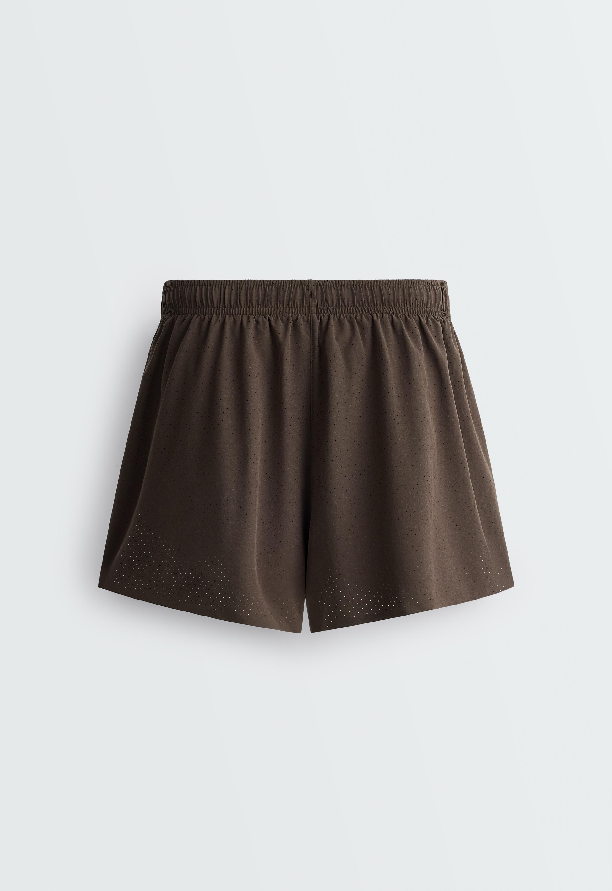 Technical Shorts Mid rise 7cm - BROWN