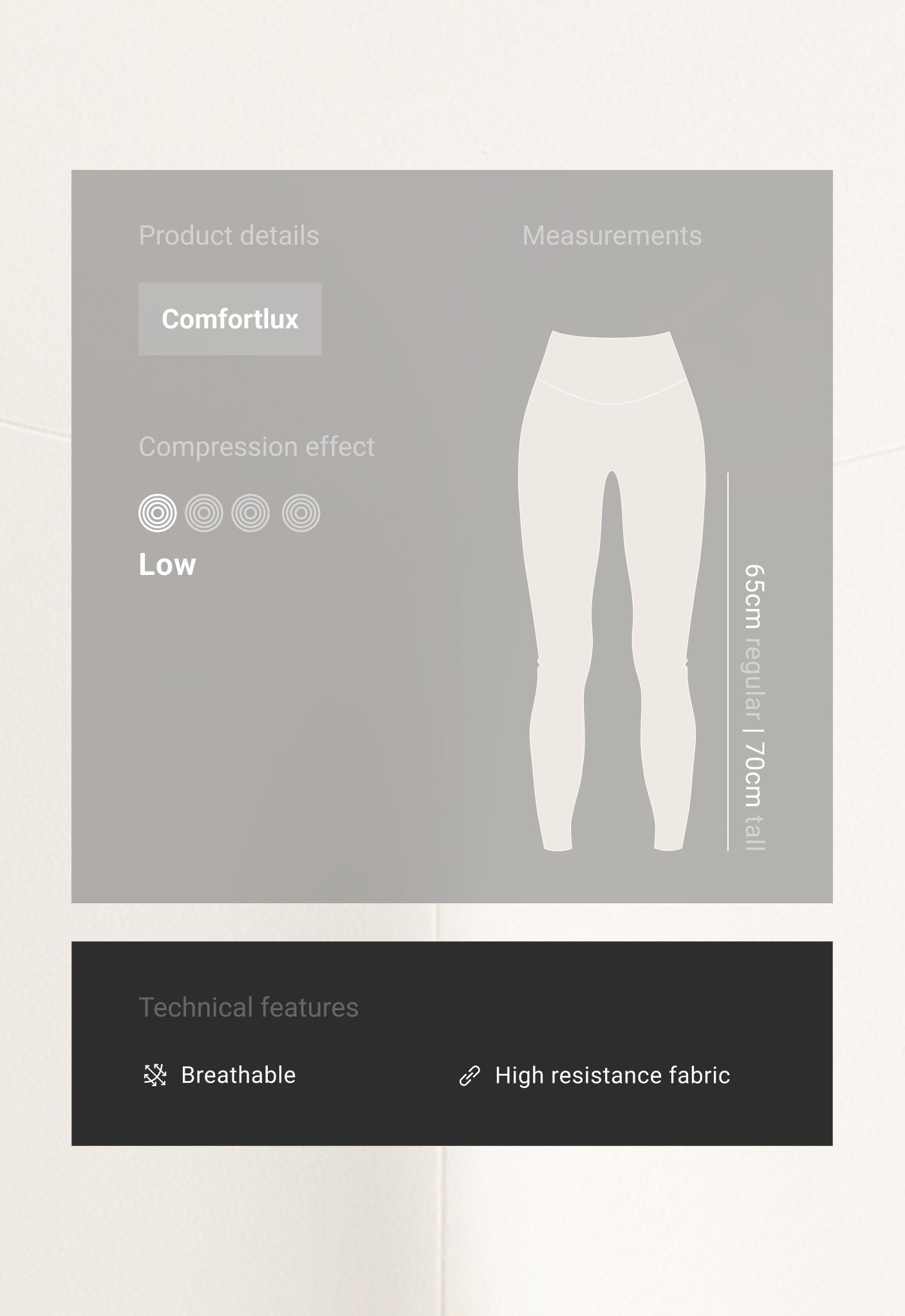 Comfortlux high-waisted ankle-length leggings - PALE ECRU