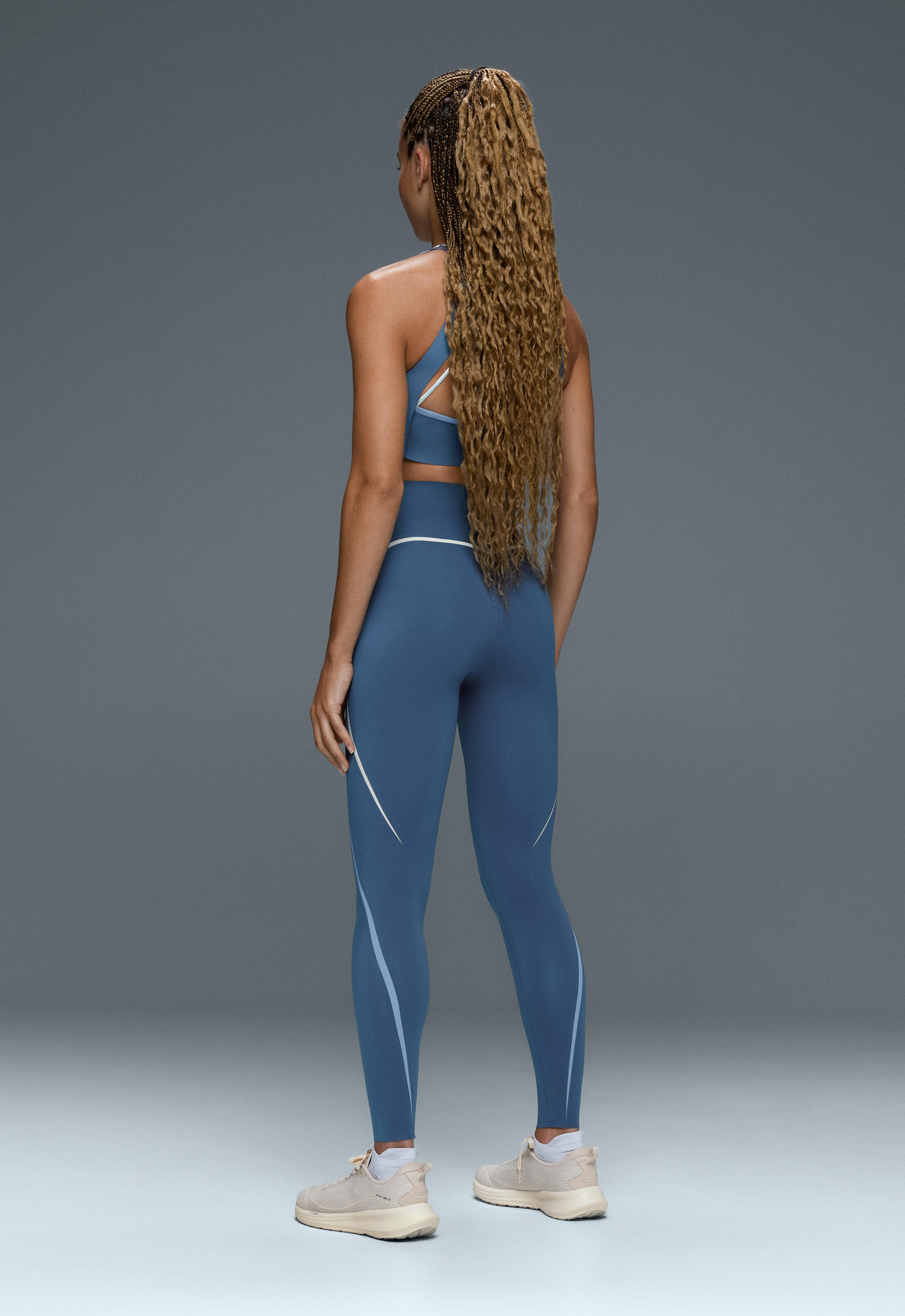Compressive block tank top - MID GREY-BLUE