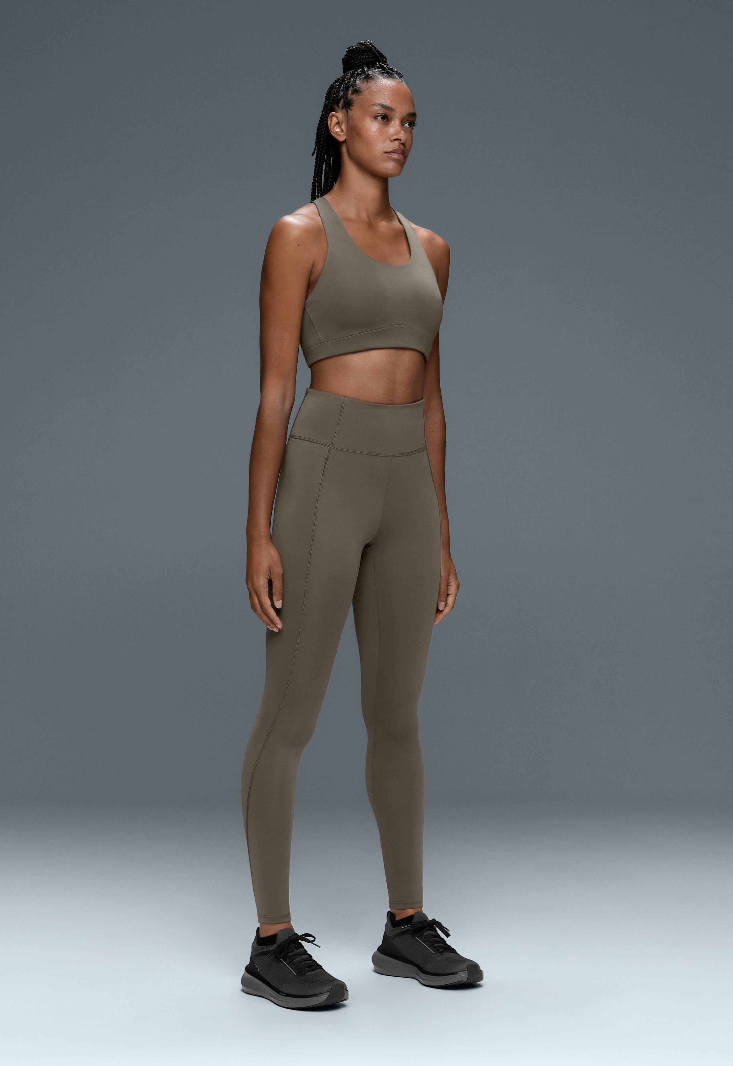 Rapid Dry sports bra, medium support, pockets - CHARCOAL GREY