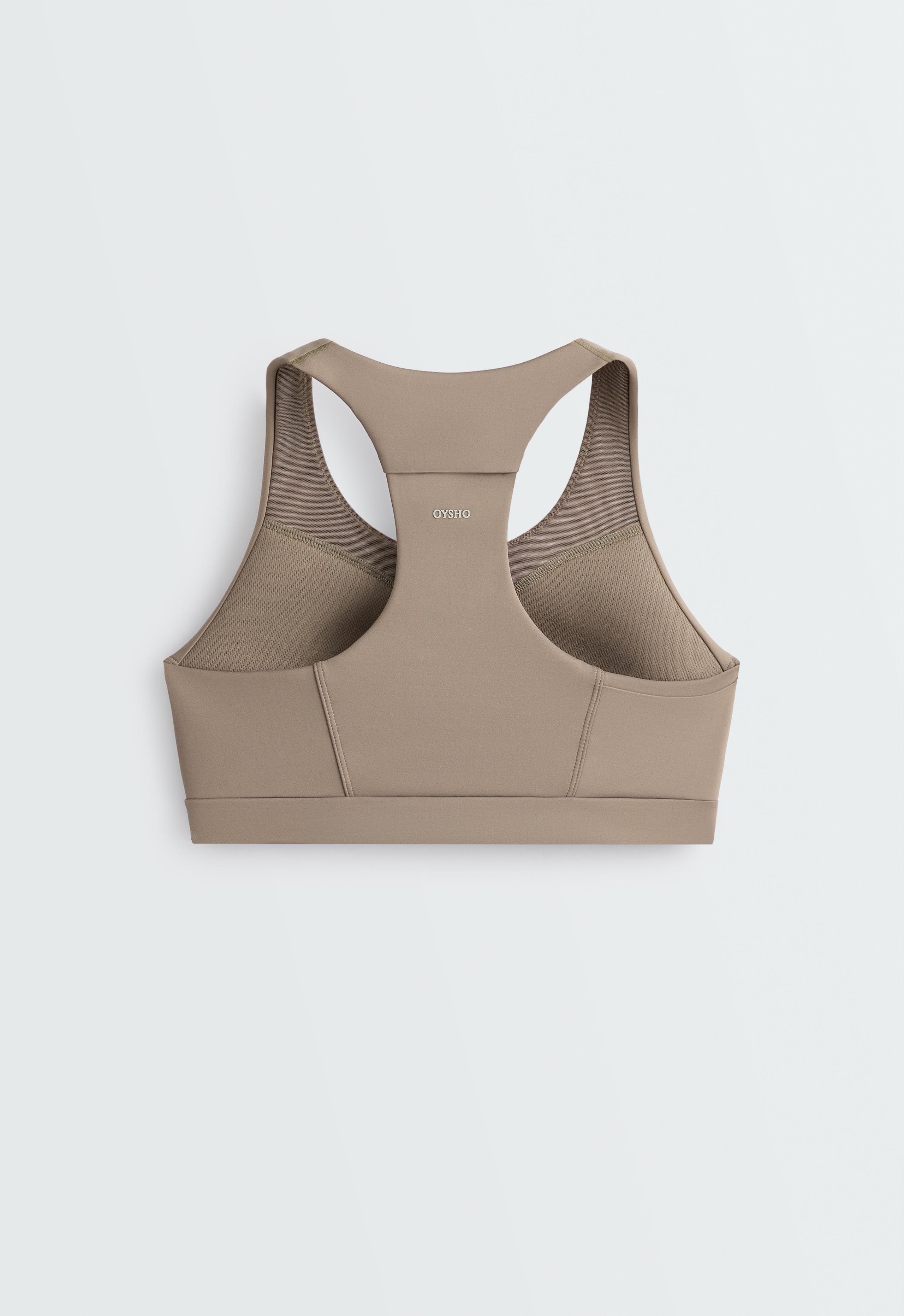 Rapid Dry sports bra, medium support, pockets - DARK MINK
