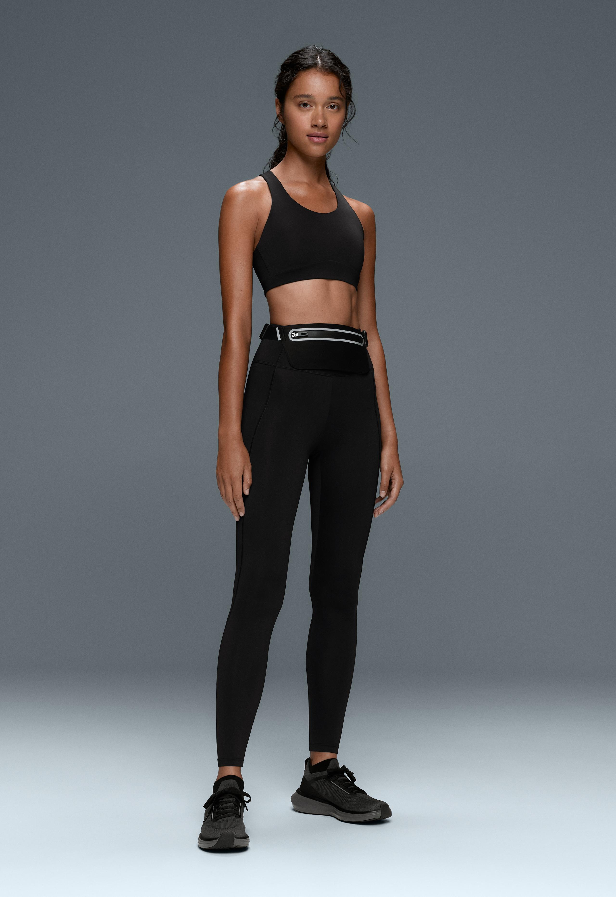 Rapid Dry sports bra, medium support, pockets - BLACK