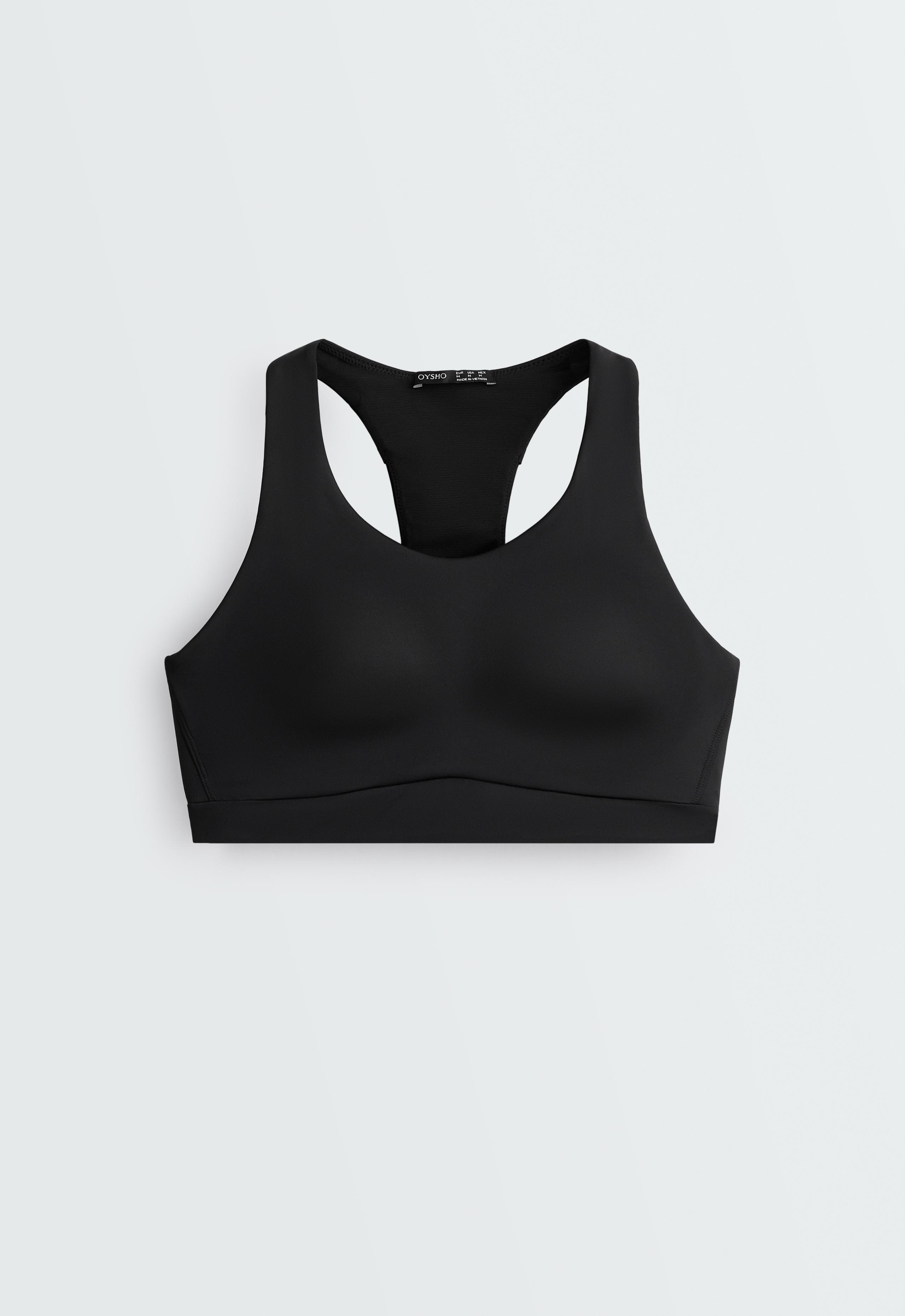 Rapid Dry medium support sports bra with pockets - BLACK