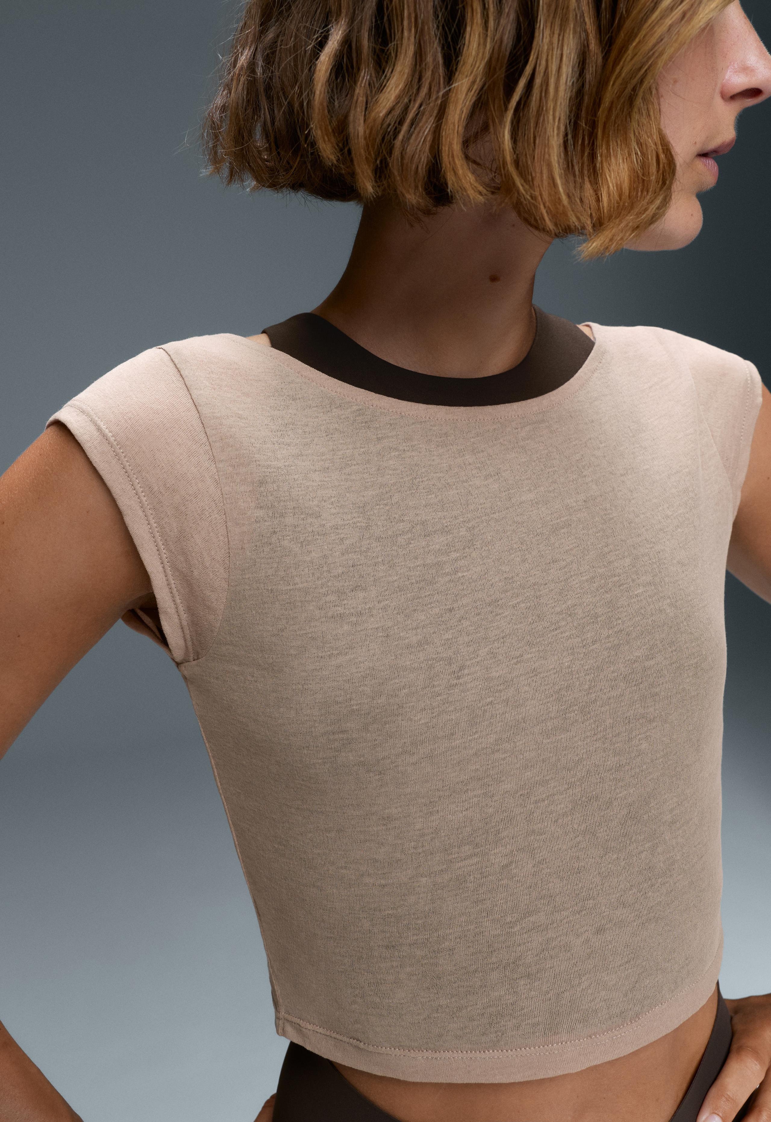 Comfortlux contrast overlay tank top - LIGHT STONE