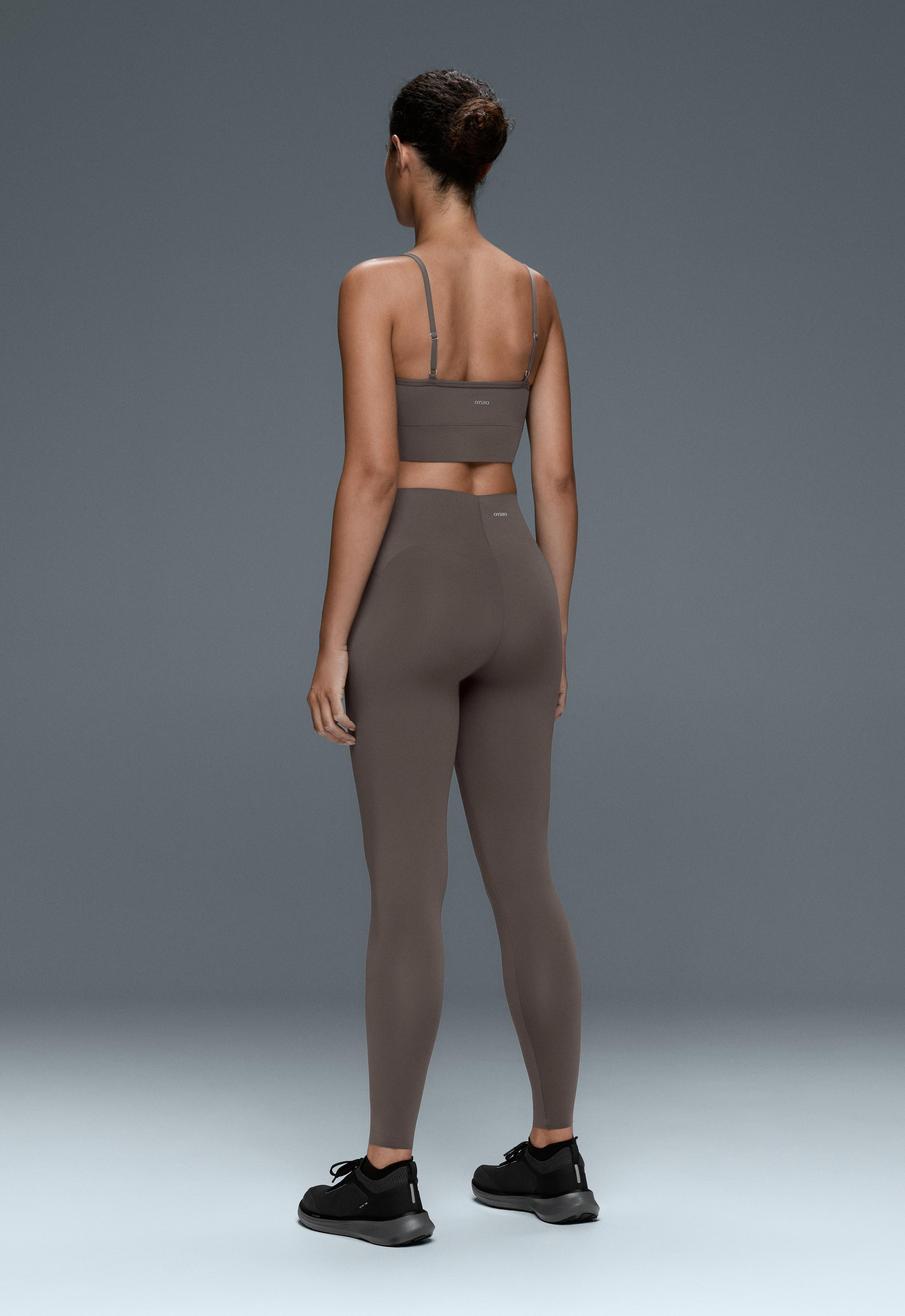 Gathered Light Touch tank top - BROWN-KHAKI