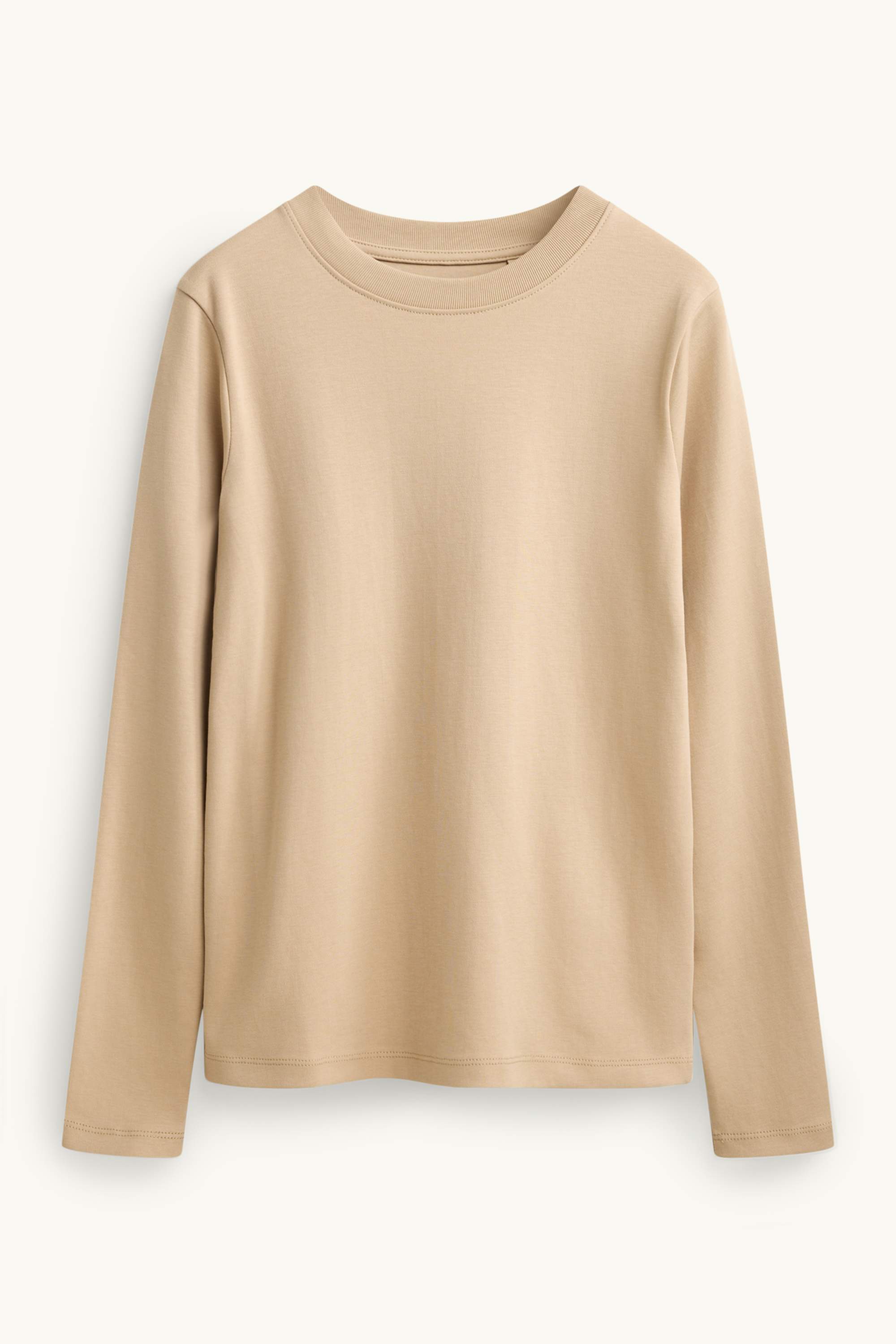 Long sleeve top- regular fit beige