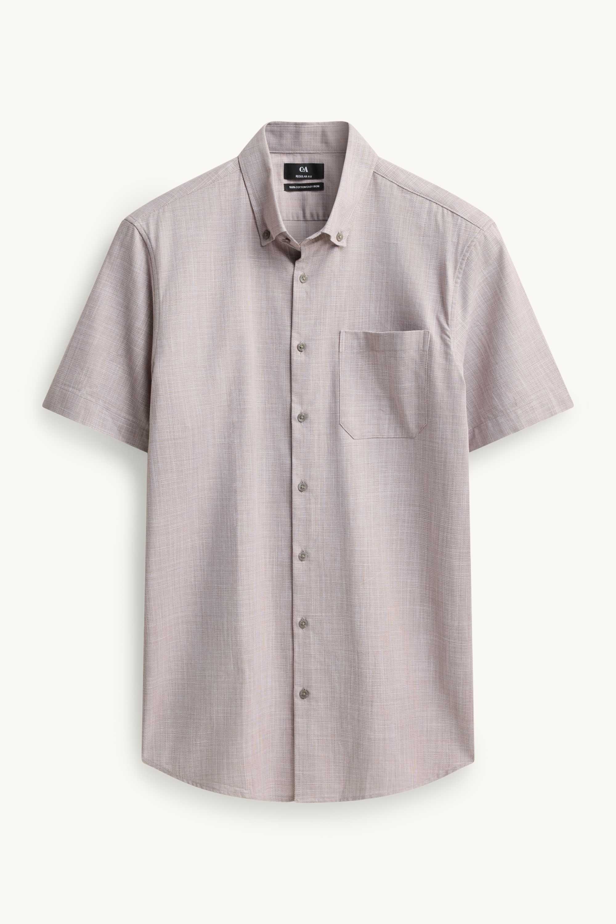 Business shirt - regular fit - button-down collar gray