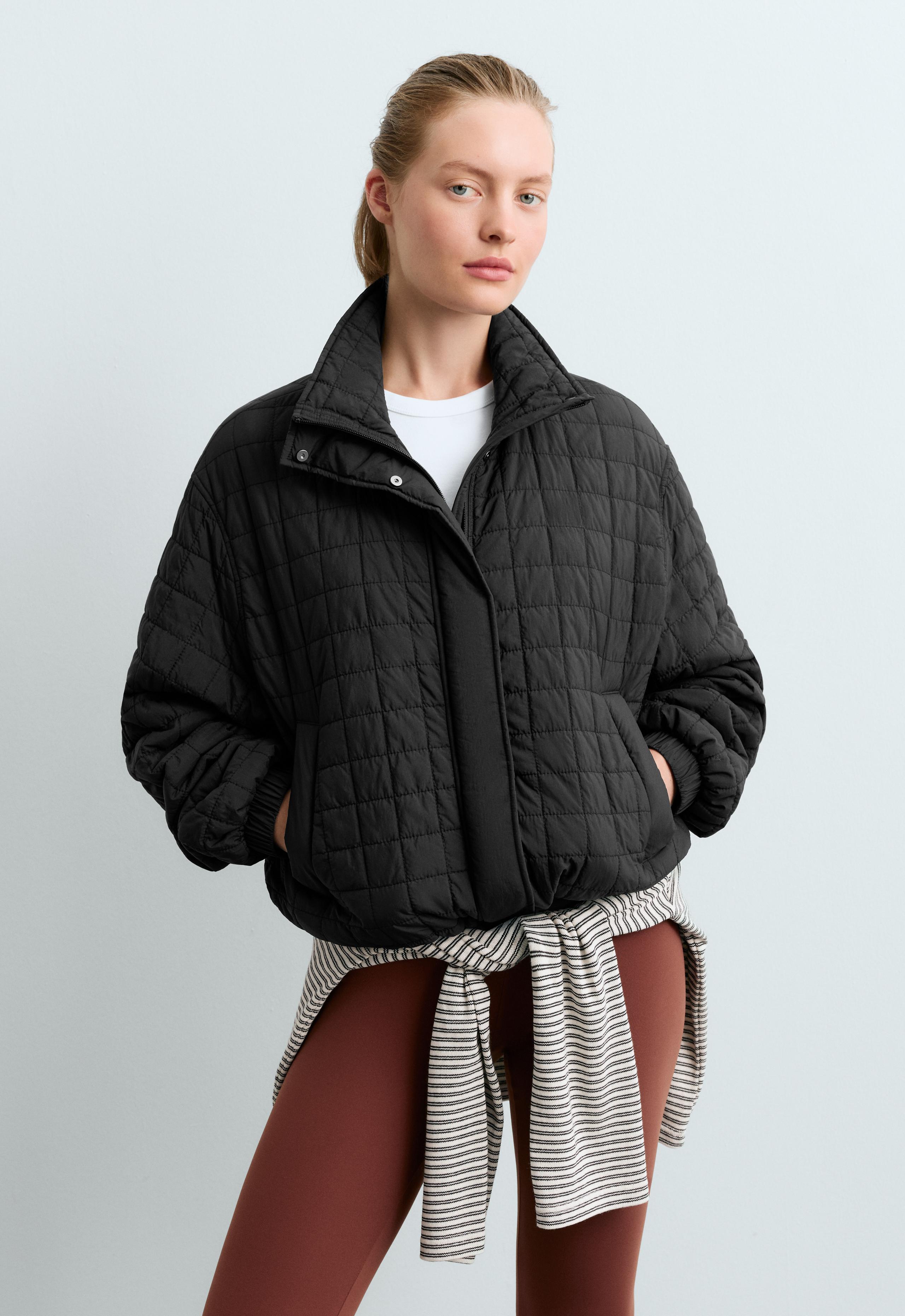 Short FELLEX® AEROGEL padded jacket - BLACK