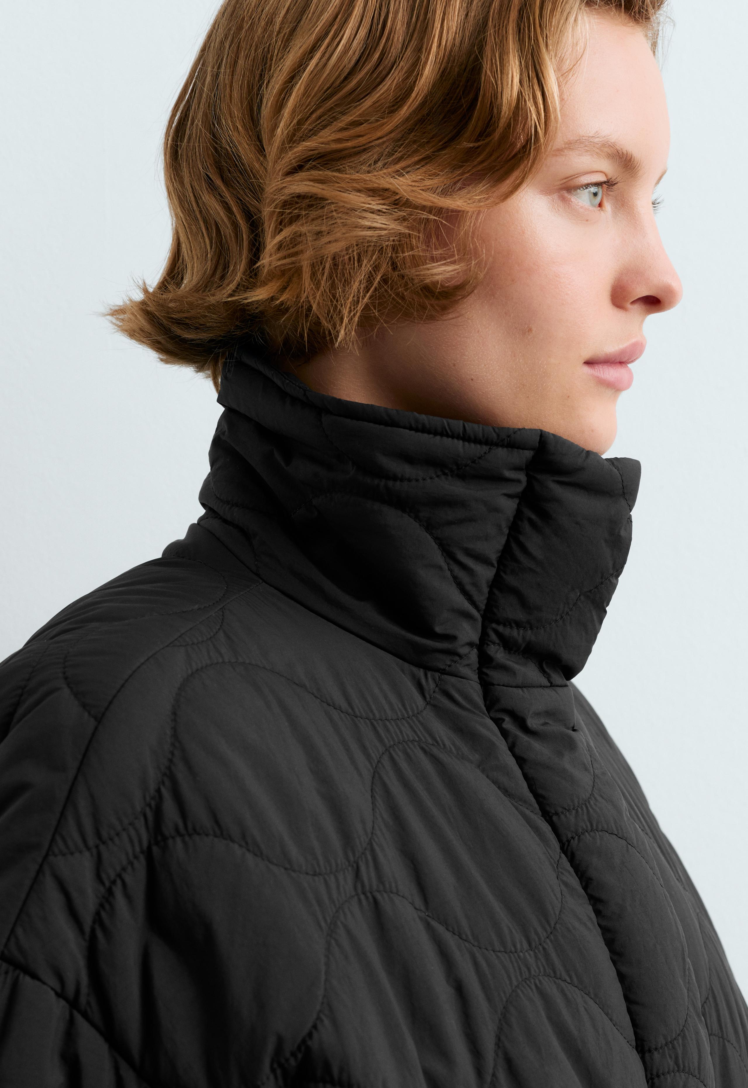 FELLEX® AEROGEL water-repellent padded midi jacket - BLACK