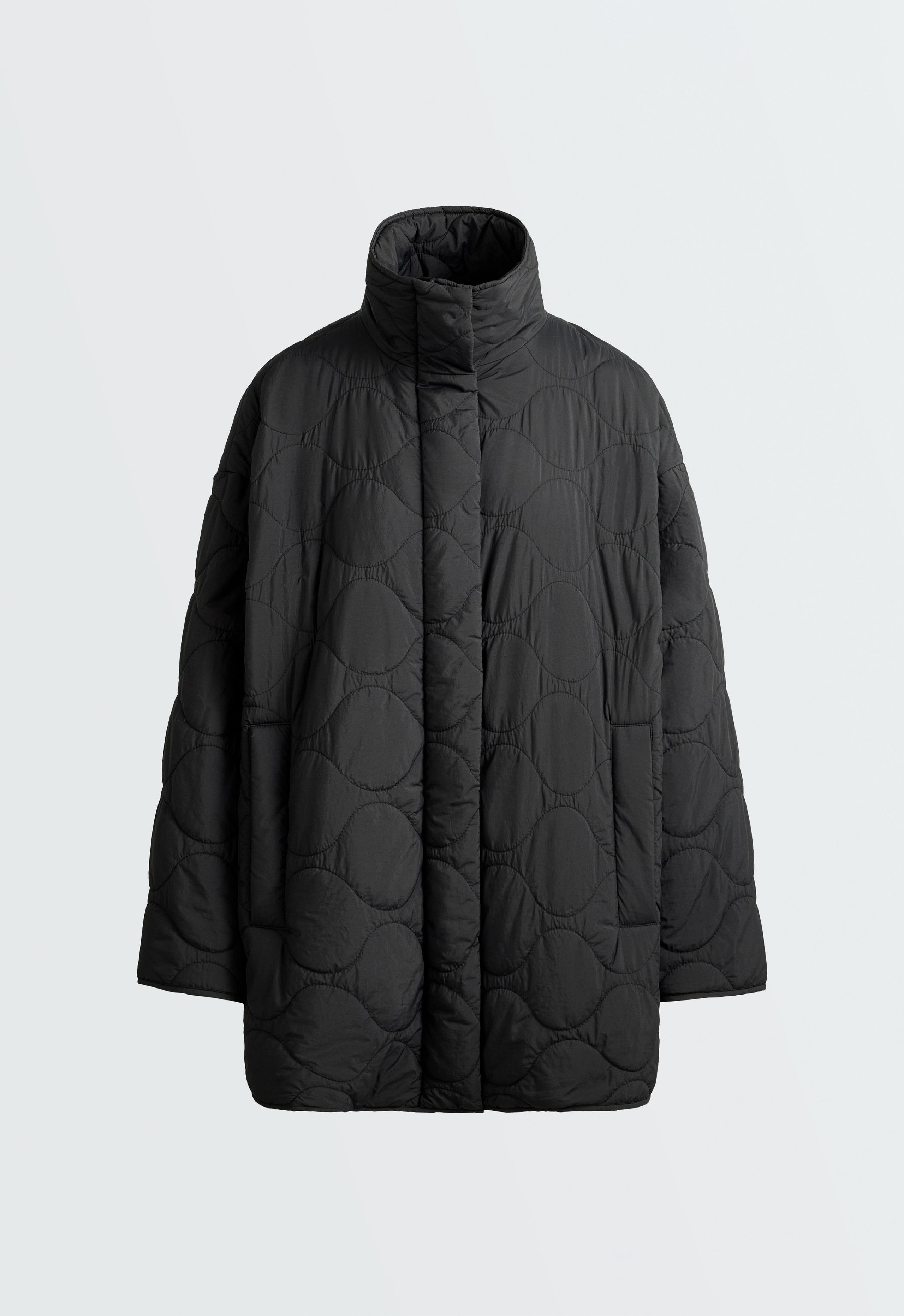 FELLEX® AEROGEL water-repellent padded midi jacket - BLACK