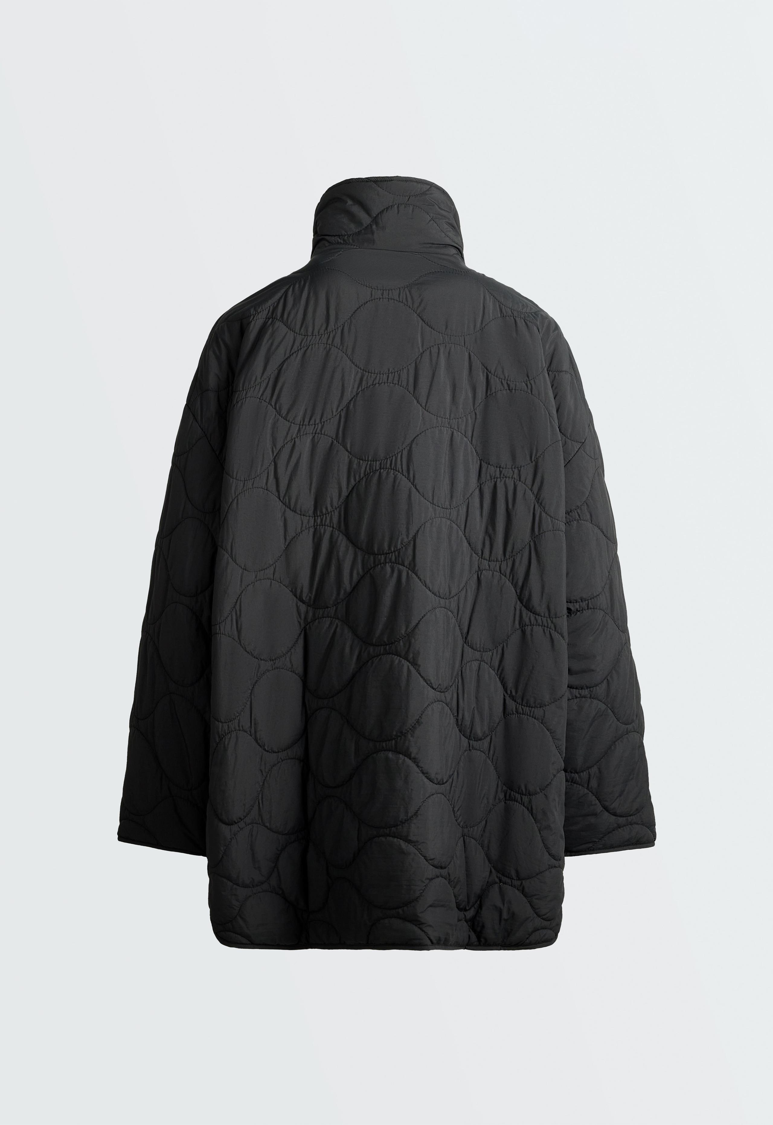 FELLEX® AEROGEL water-repellent padded midi jacket - BLACK