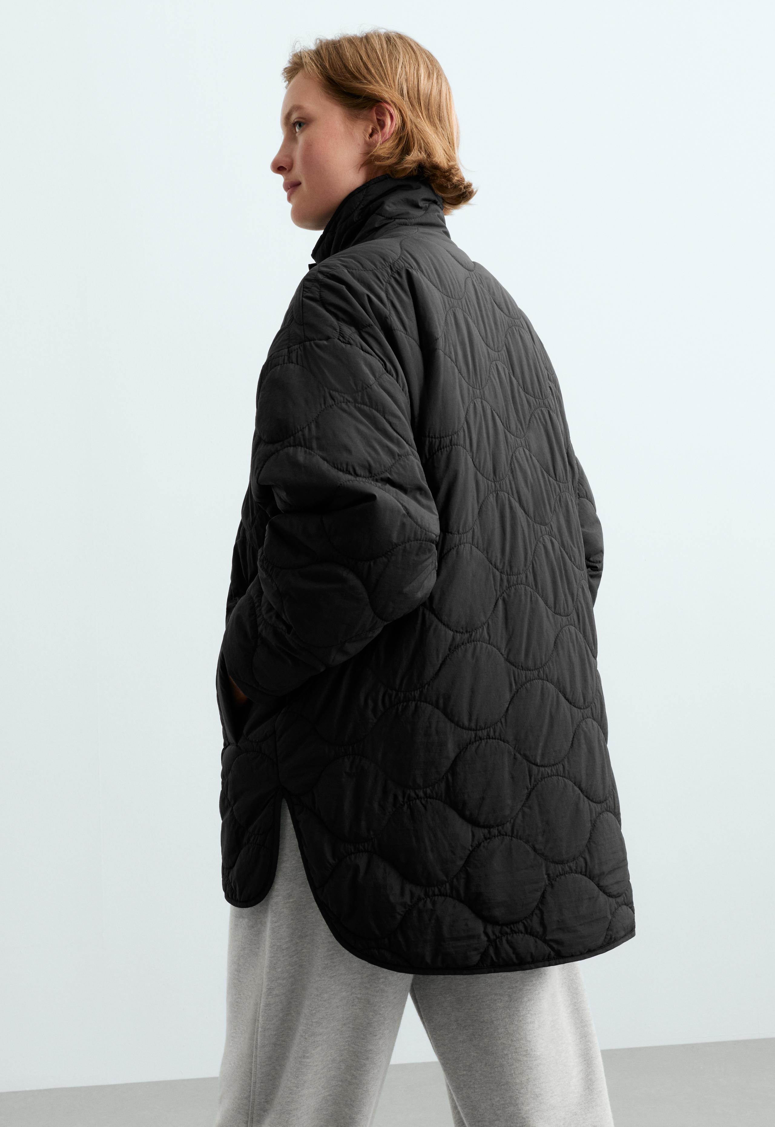 FELLEX® AEROGEL water-repellent padded midi jacket - BLACK