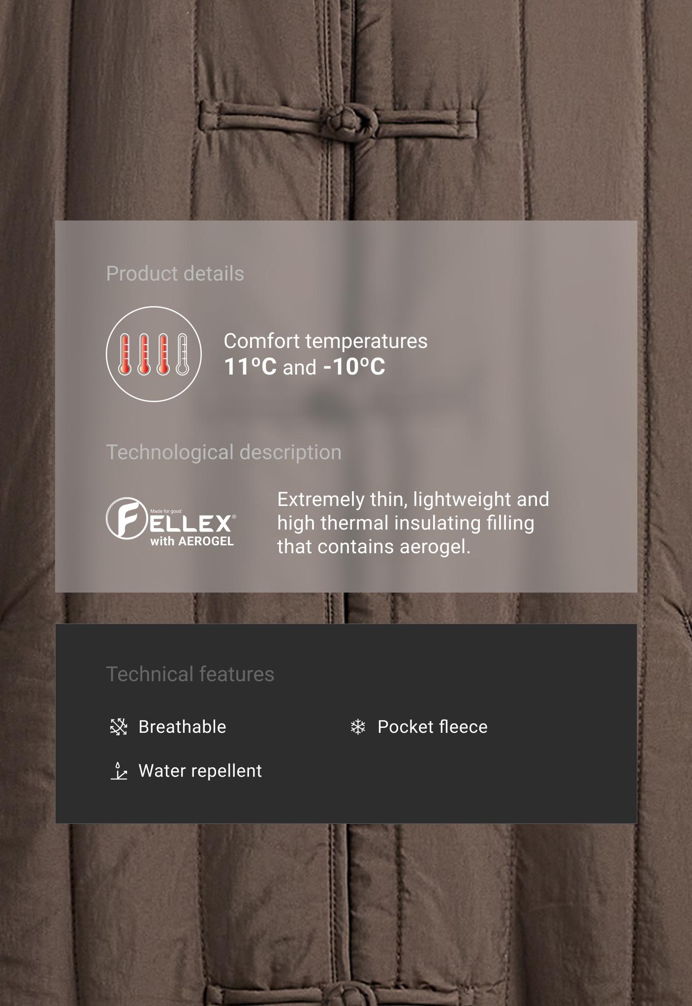 FELLEX® AEROGEL short boxy padded jacket - BROWN