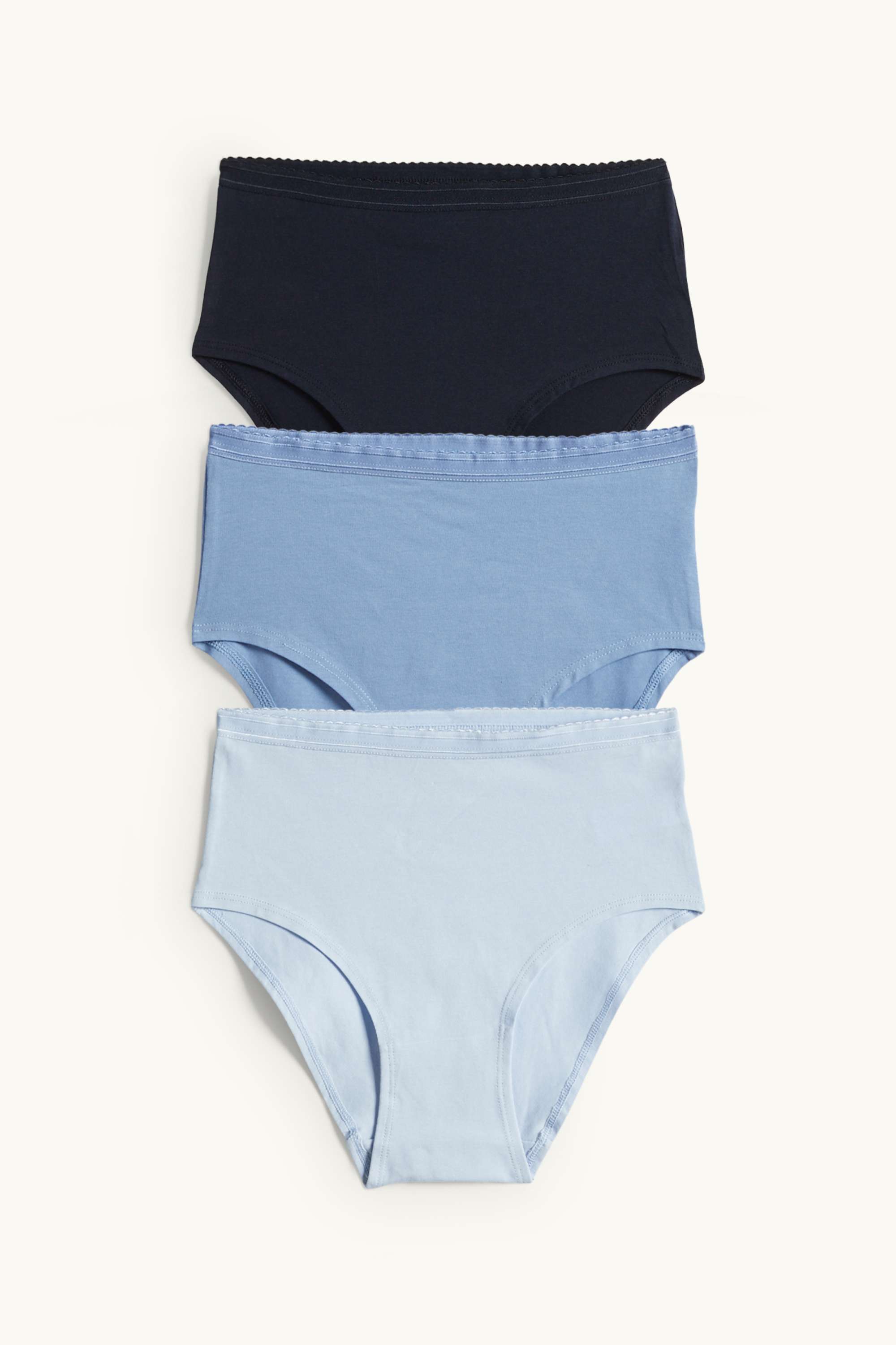 Multipack of 3 - knickers light blue