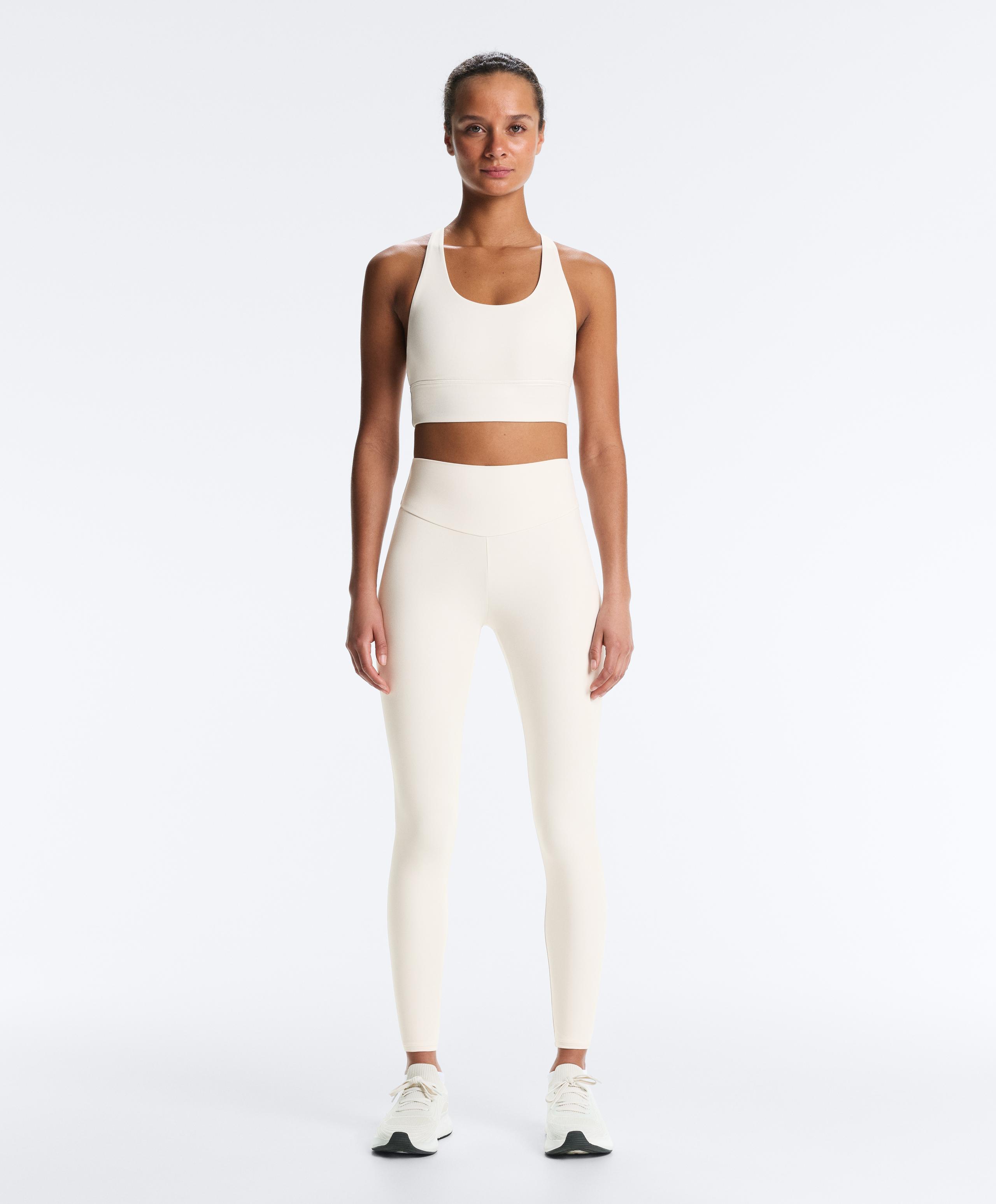 Comfortlux high-waisted ankle-length leggings - PALE ECRU