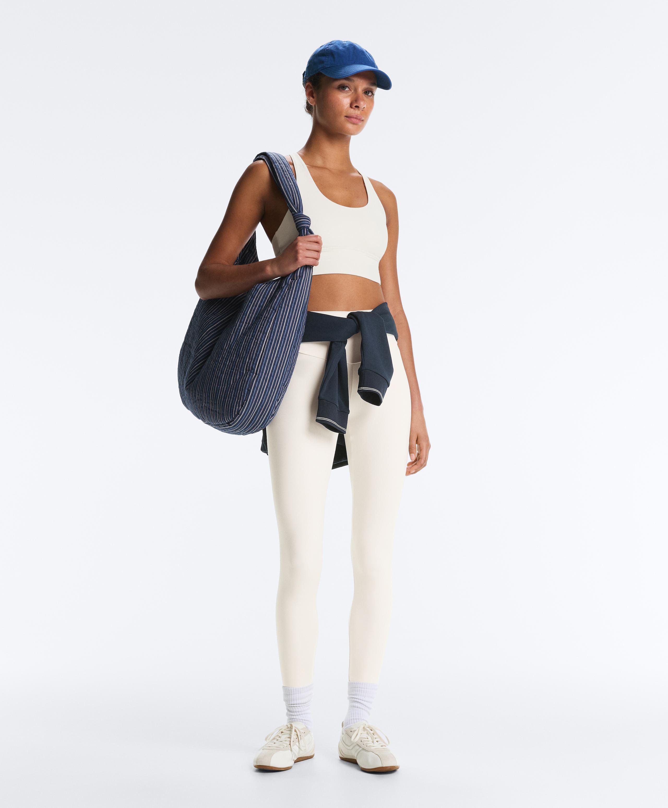 Comfortlux high-waisted ankle-length leggings - PALE ECRU