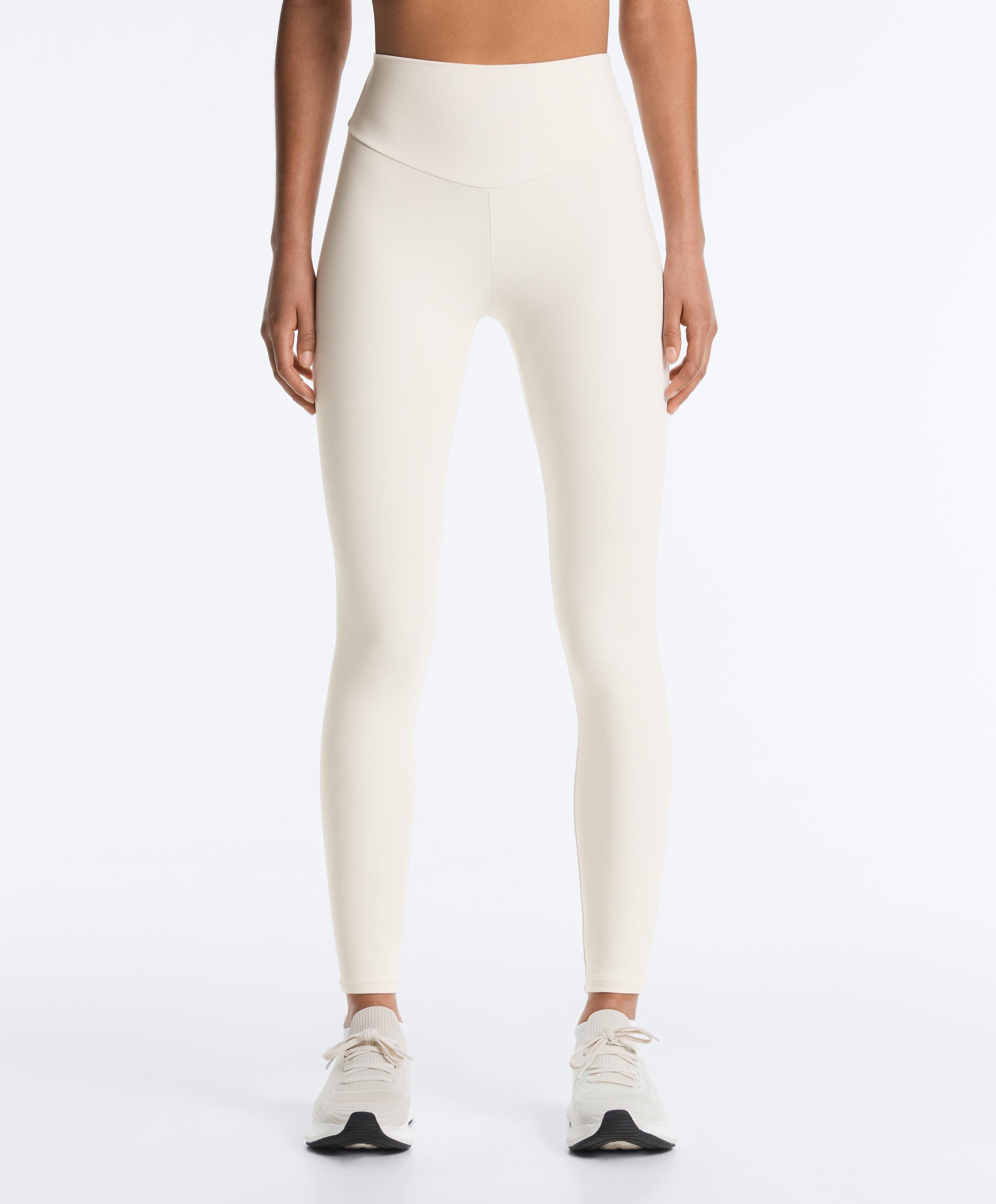 Comfortlux high-waisted ankle-length leggings - PALE ECRU