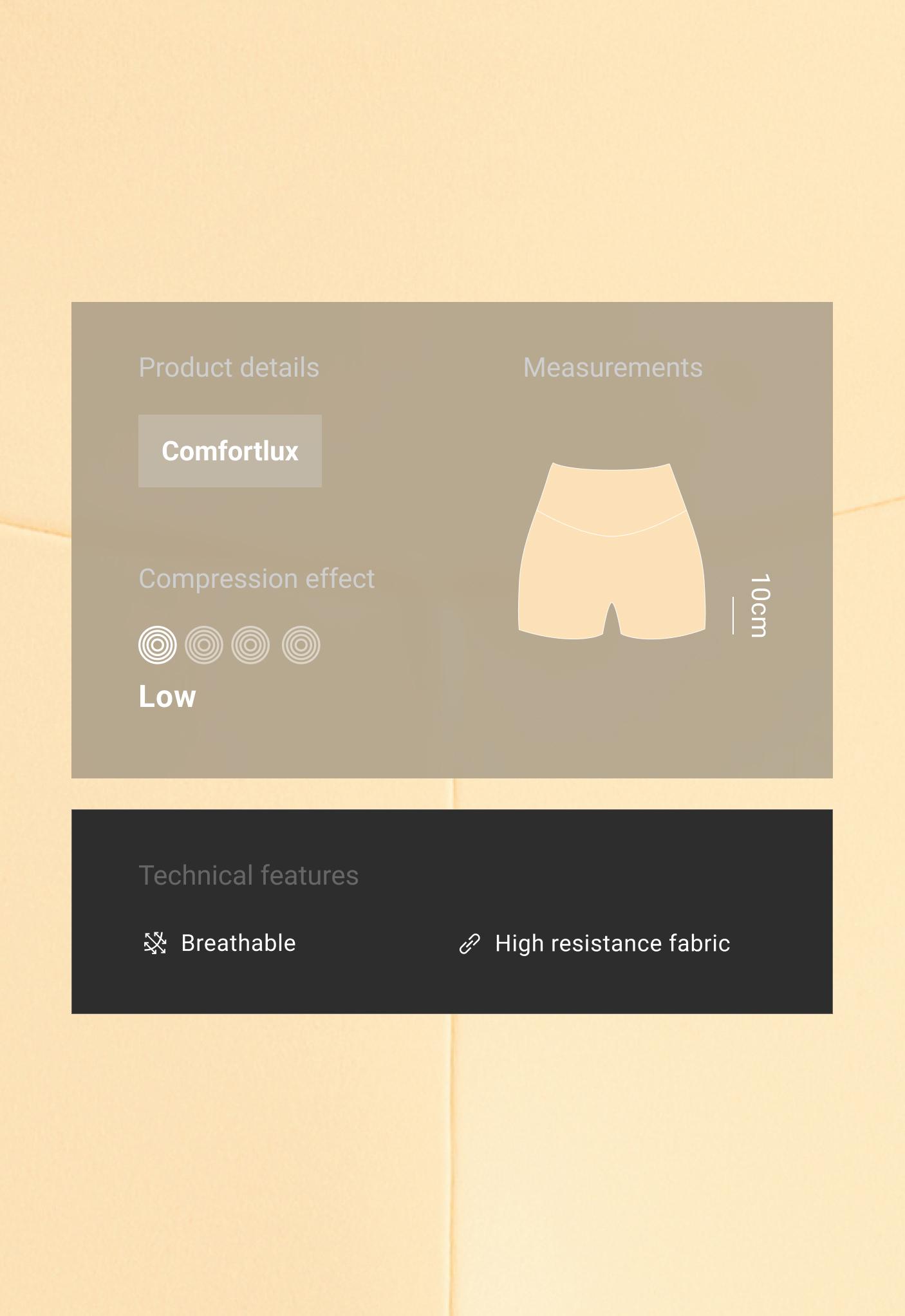 Comfortlux high-waisted 10cm hot pants - PALE YELLOW