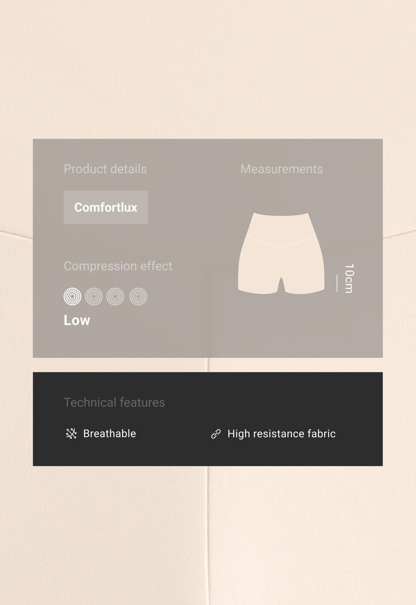 Comfortlux high-waisted 10cm hot pants - SAND