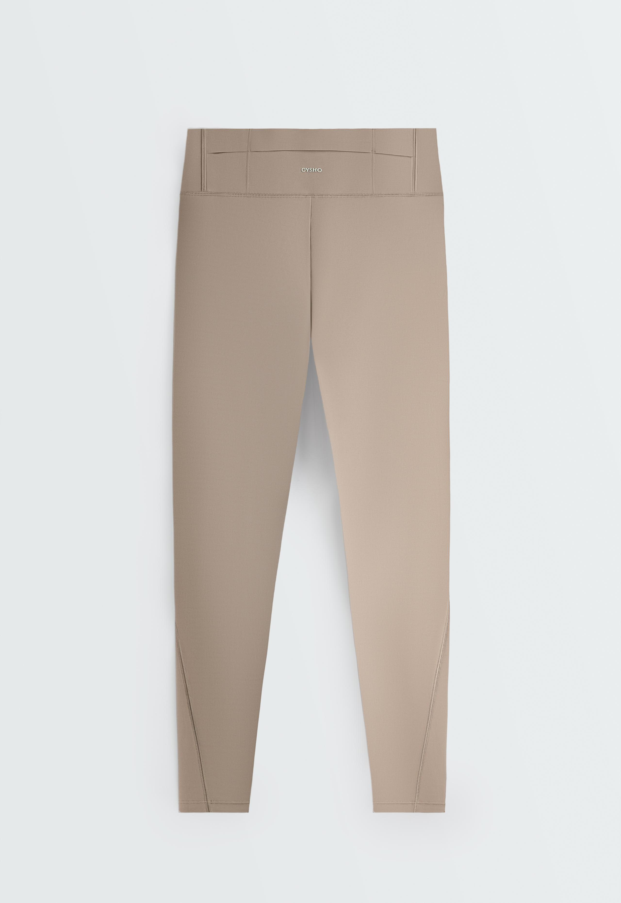 Ankle-length High rise Rapid Dry leggings with pockets - DARK MINK