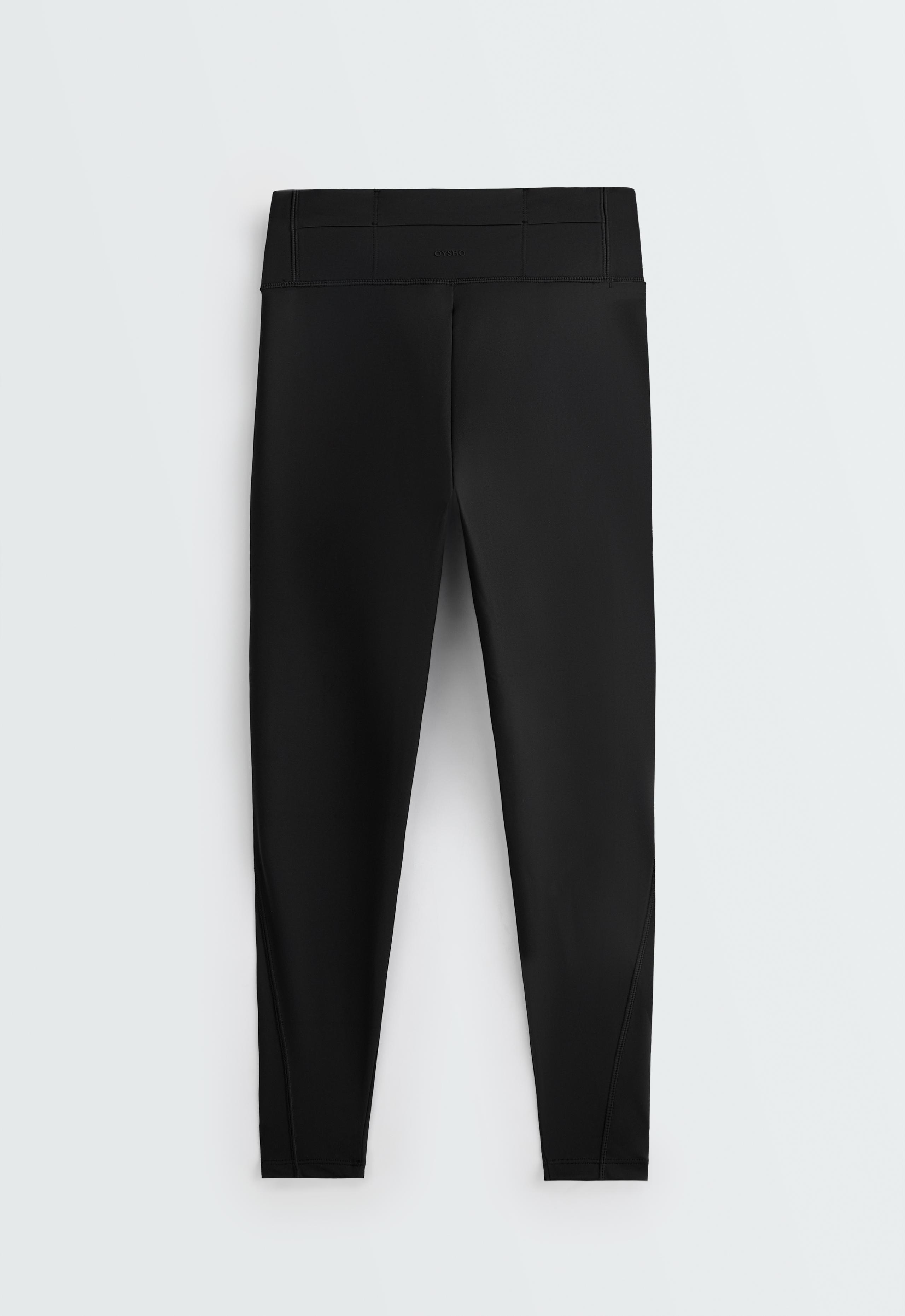 Ankle-length High rise Rapid Dry leggings with pockets - BLACK