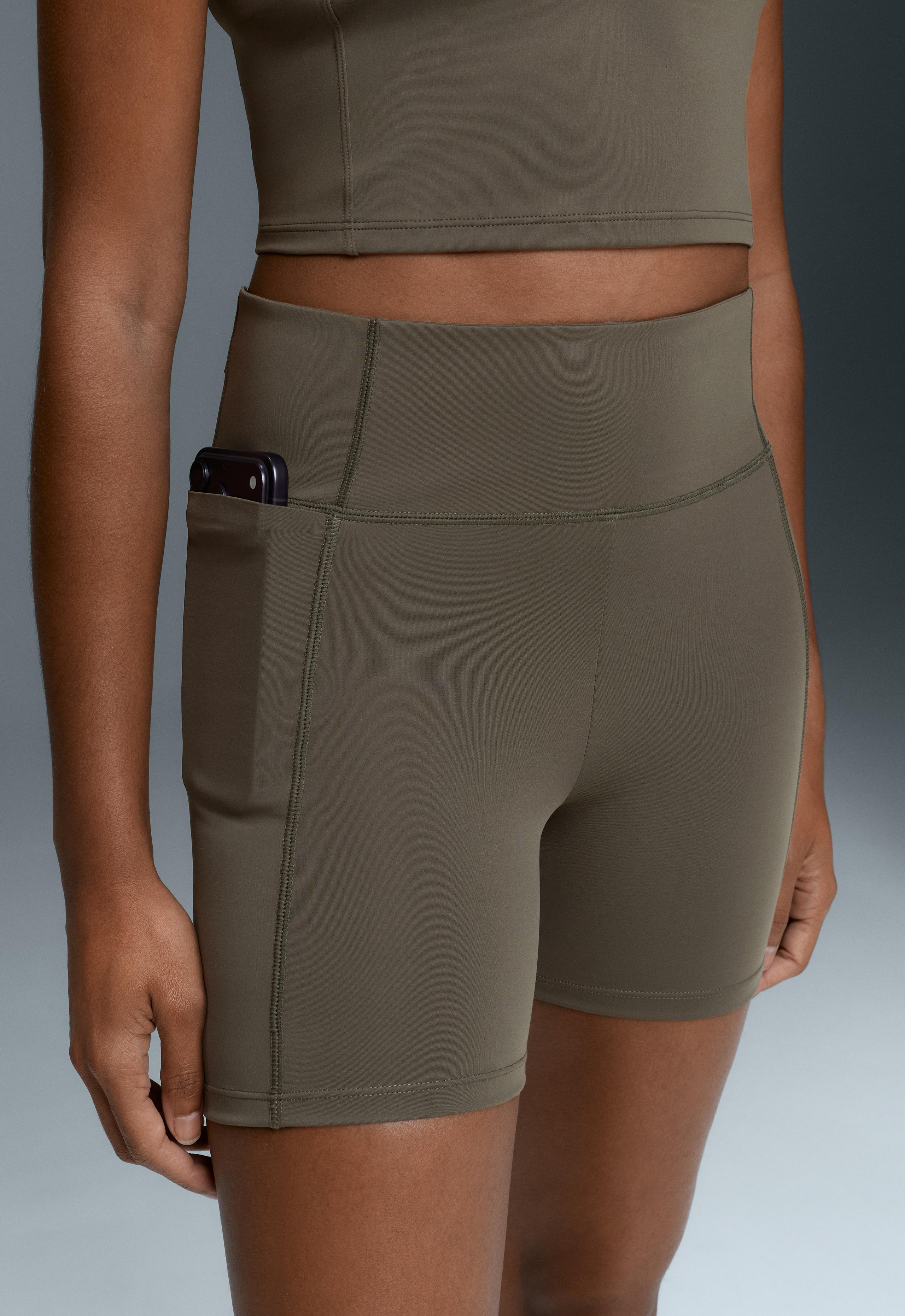 Rapid Dry High rise 15cm cycle leggings with pockets - CHARCOAL GREY