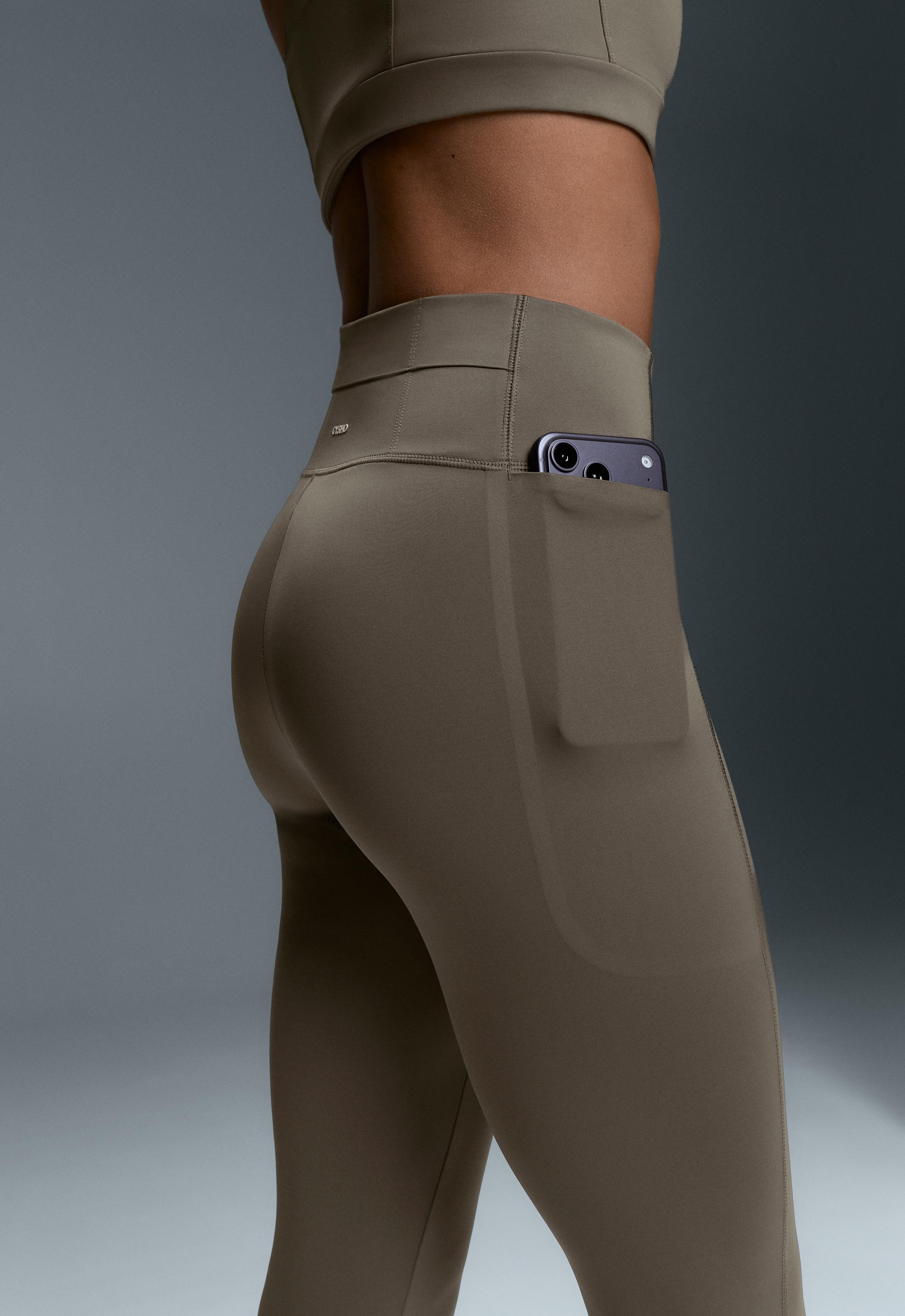 Ankle-length High rise Rapid Dry leggings with pockets - CHARCOAL GREY