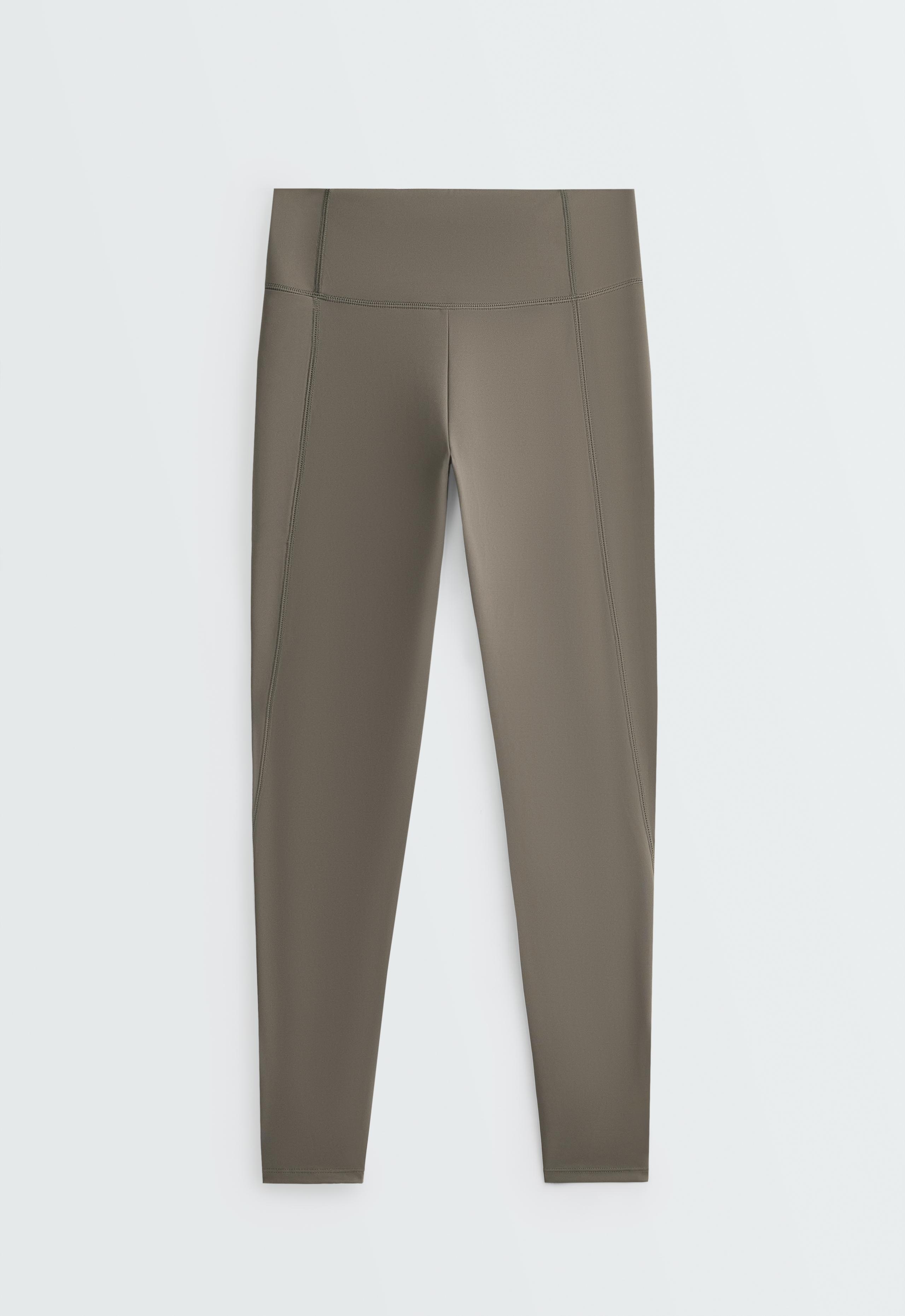 Ankle-length High rise Rapid Dry leggings with pockets - CHARCOAL GREY