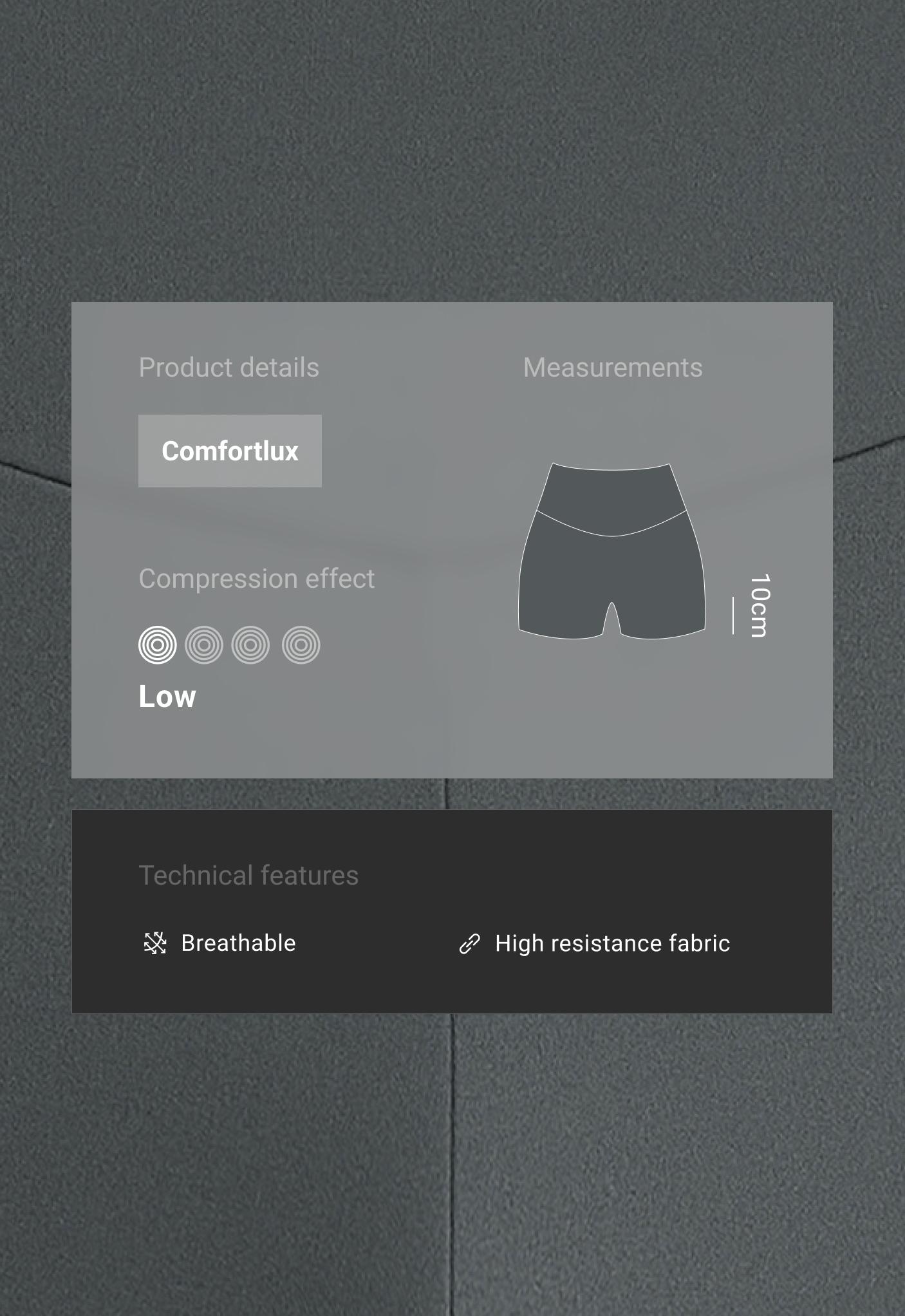 Comfortlux high-waisted 10cm hot pants - STEEL GREY