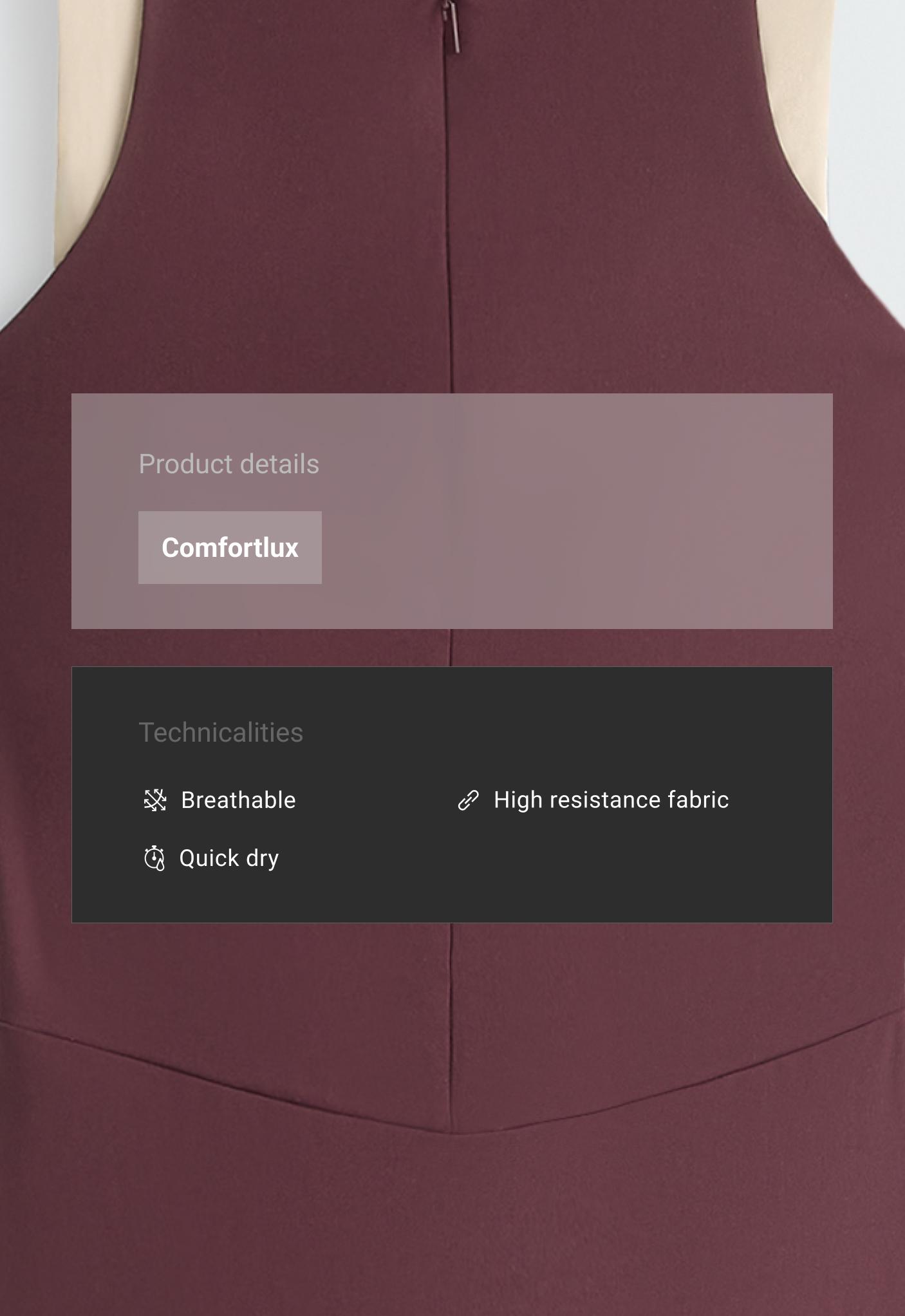 Comfortlux contrast layer long jumpsuit - PLUM