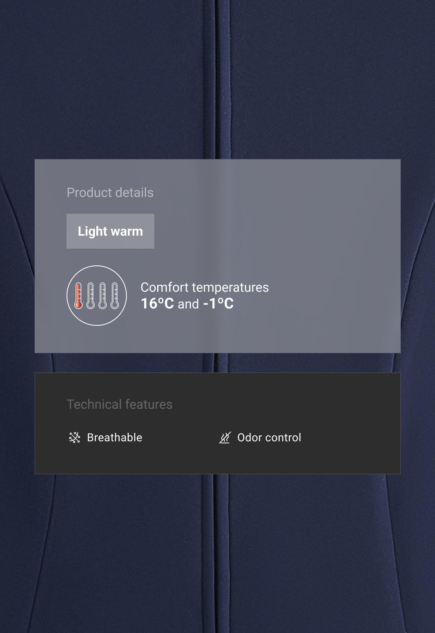 Light warm technical jacket - NAVY BLUE