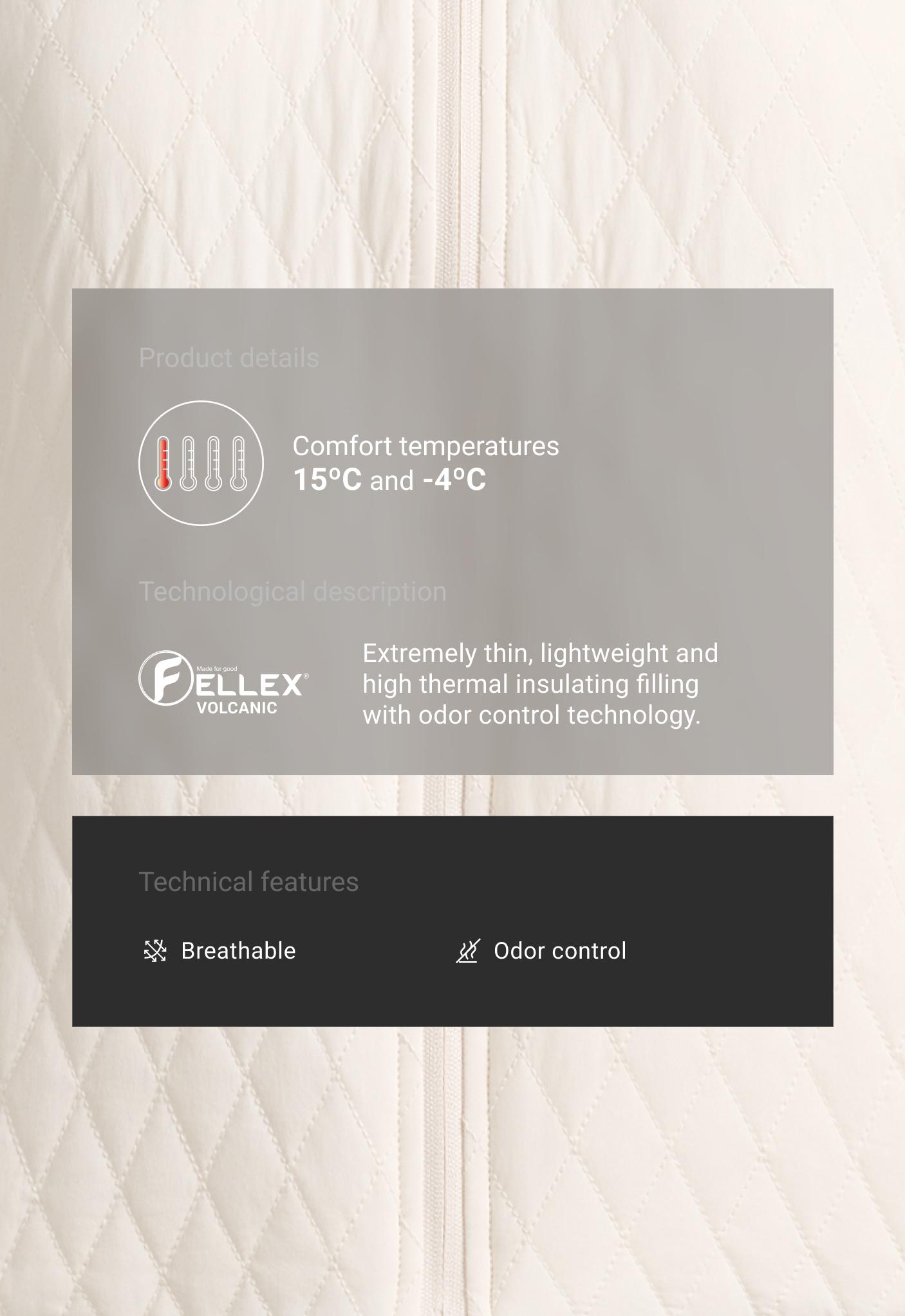 FELLEX® Volcanic hybrid technical padded jacket - PALE ECRU
